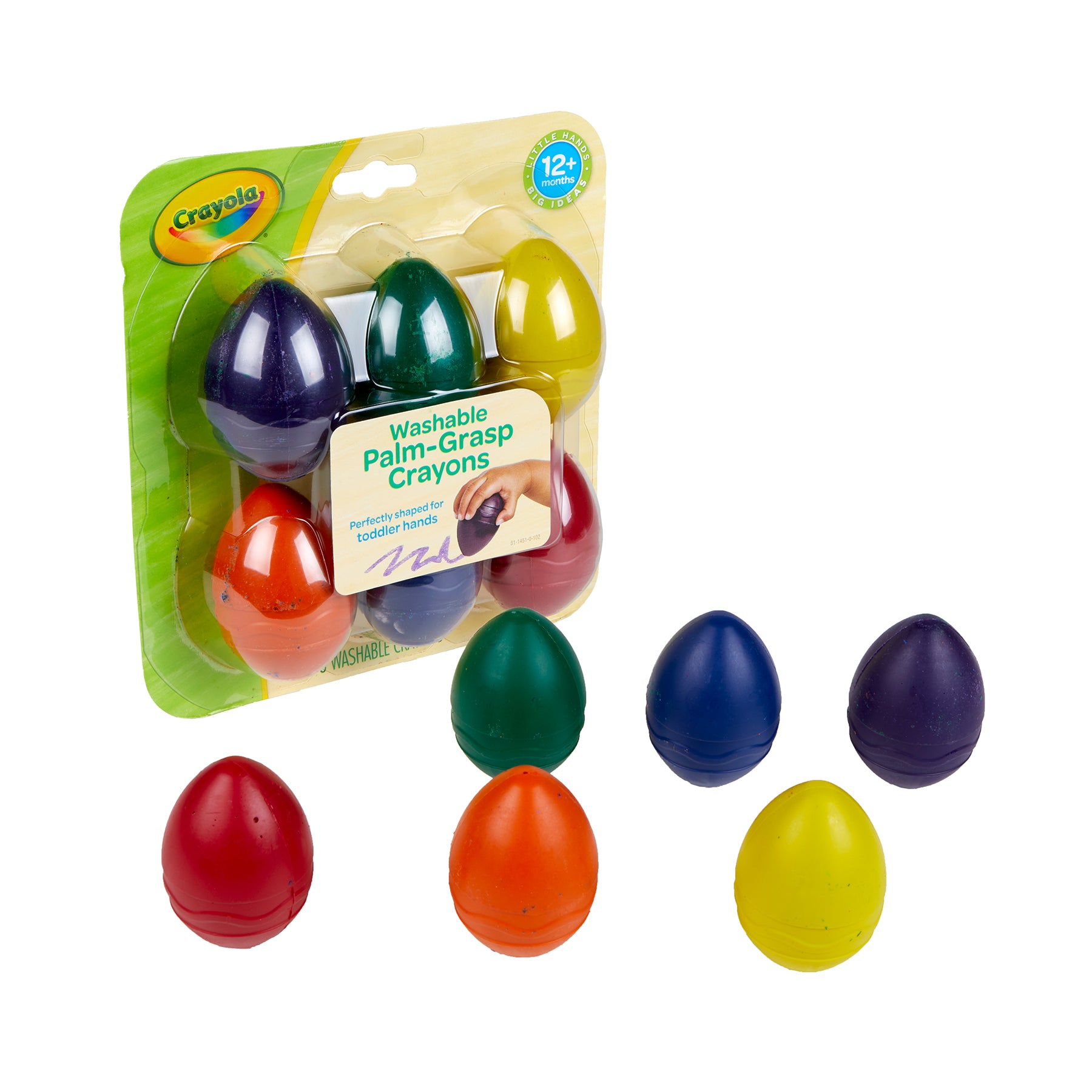 My First Crayola® Washable Palm Grasp Crayons, 6 Count