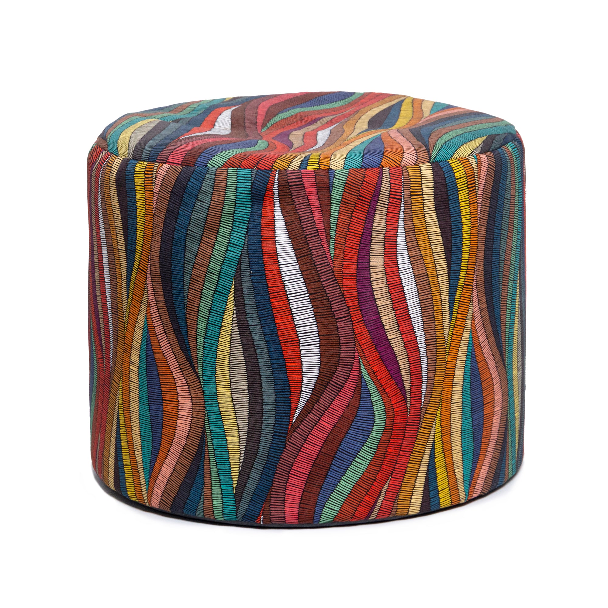 Jaxx Spring Indoor / Outdoor Bean Bag Pouf Ottoman, Kenyan Ropes
