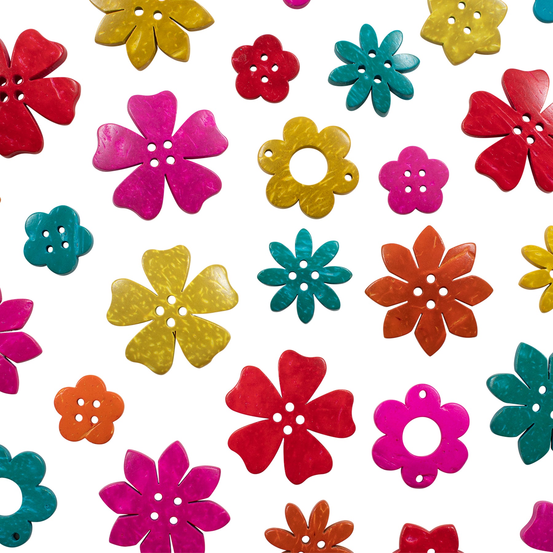 Coconut Flowers, Set of 50