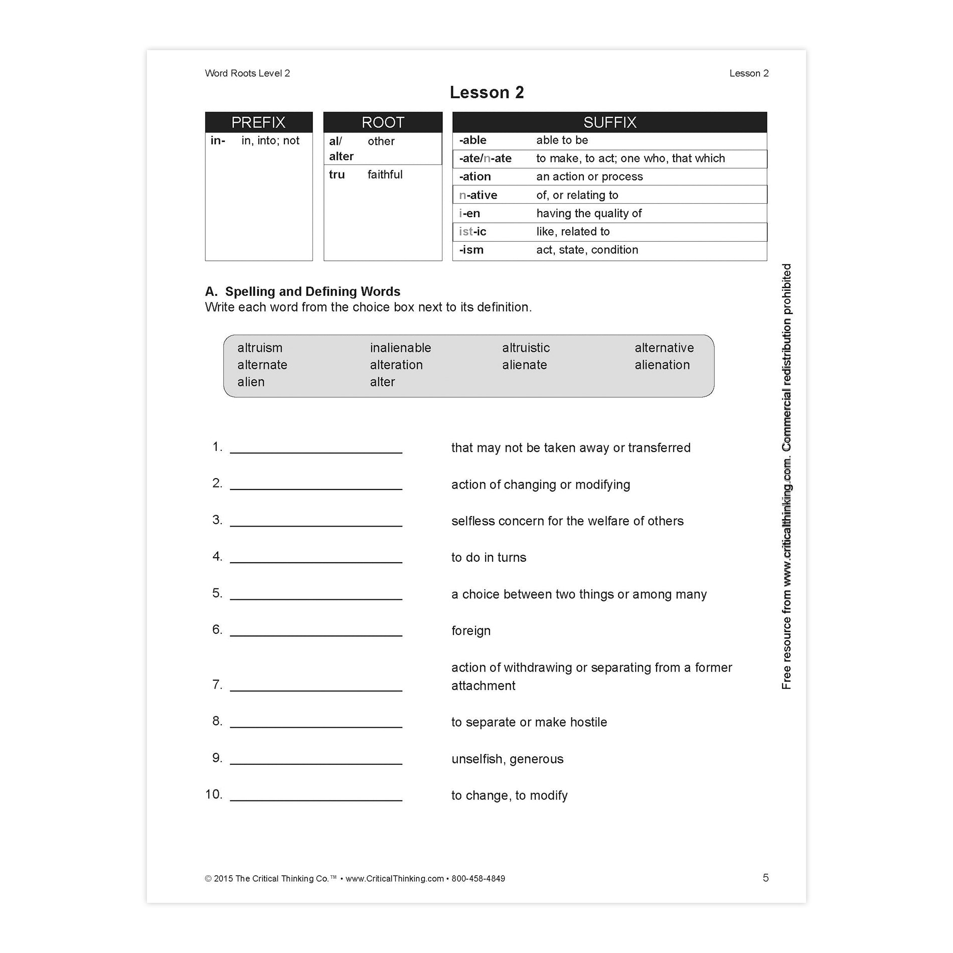 Word Roots Level 2