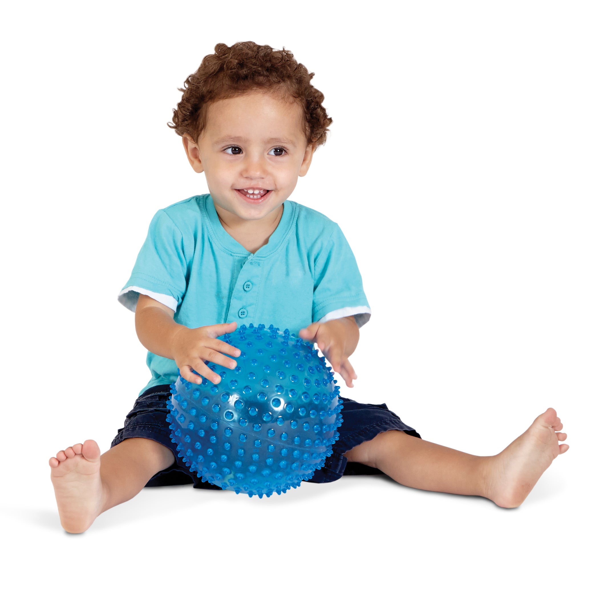 The Original Sensory Ball for Baby,  See-Me 7" Blue - Transparent Vibrant Colorful and Unique Textured Ball for Baby
