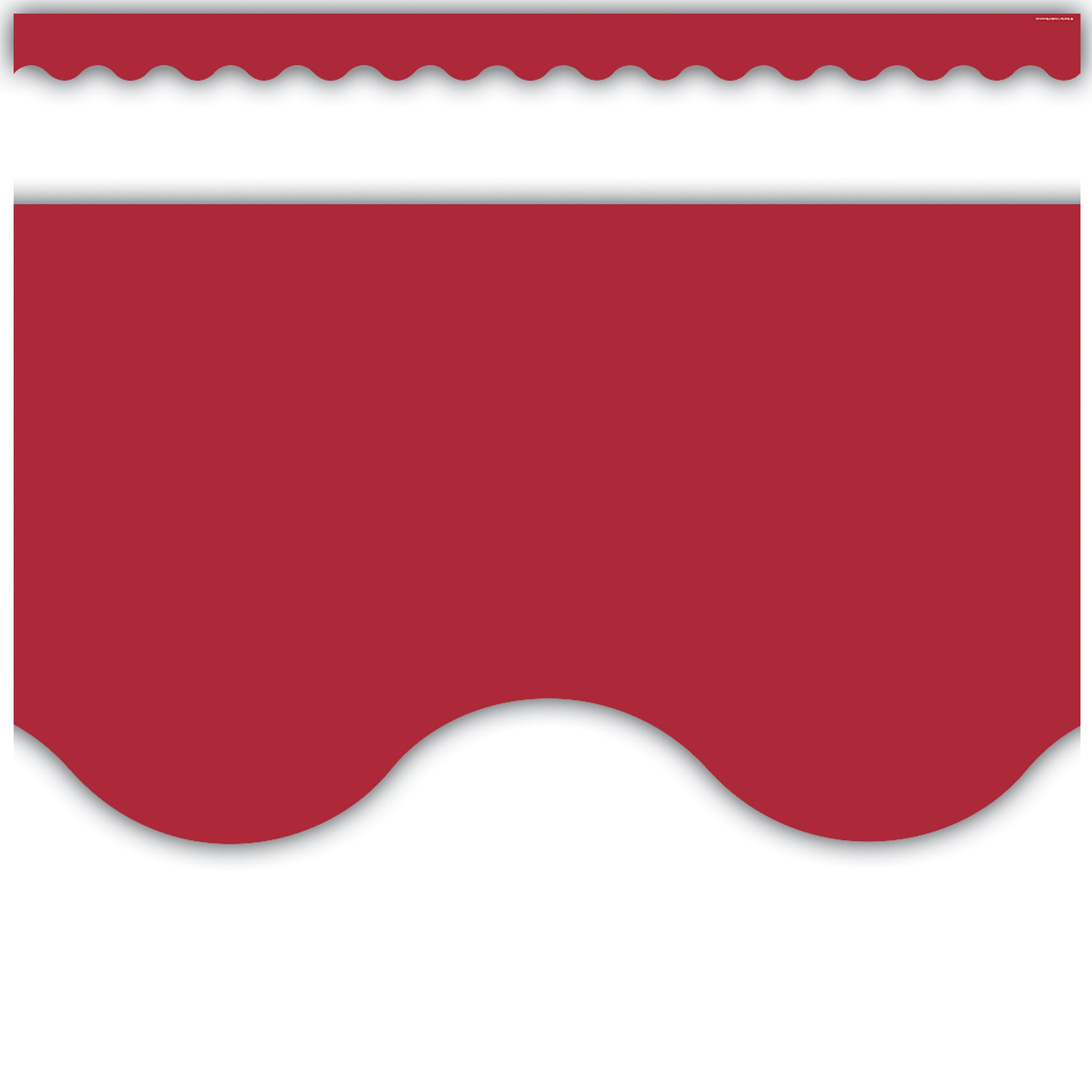 Cranberry Red Scalloped Border Trim, 35 Feet