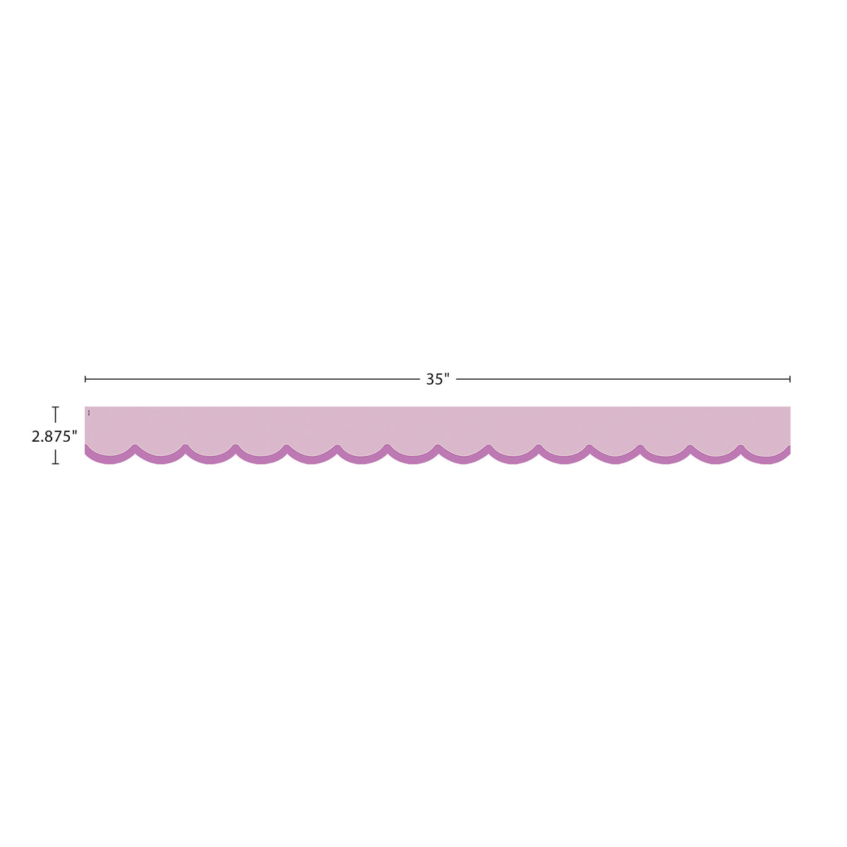 (2 PK) PURPLE SCALLOPS DIECUT TRIM