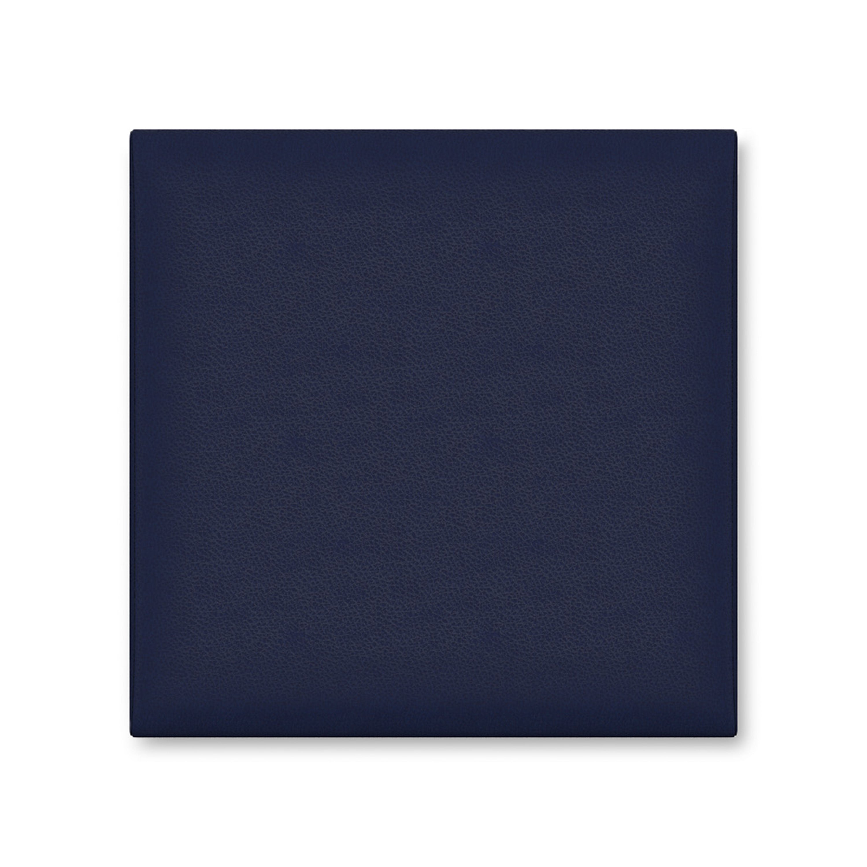 Jaxx Panelist Modern Padded Headboard- Wall Mounted Panel (22.5" x 22.5") - 1 Pack, Vegan Leather, Deep Blue