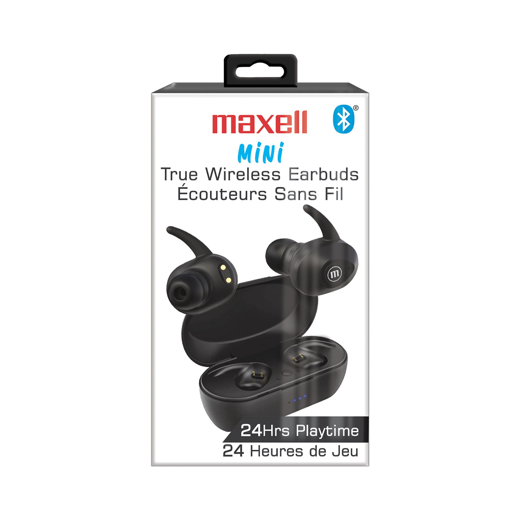 Mini True Wireless Earfin Style Earbuds, Black