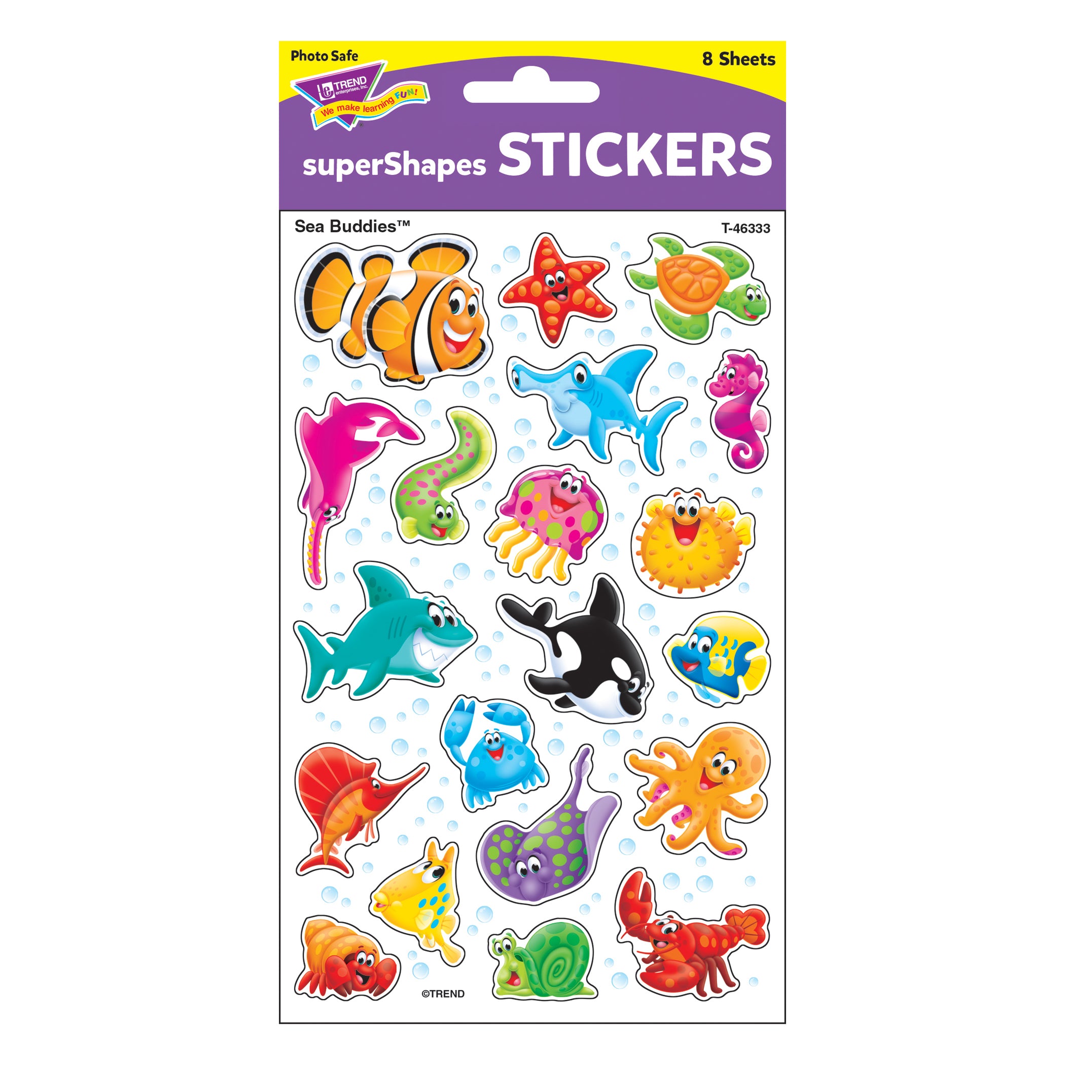 Sea Buddies™ superShapes Stickers-Large, 160 ct