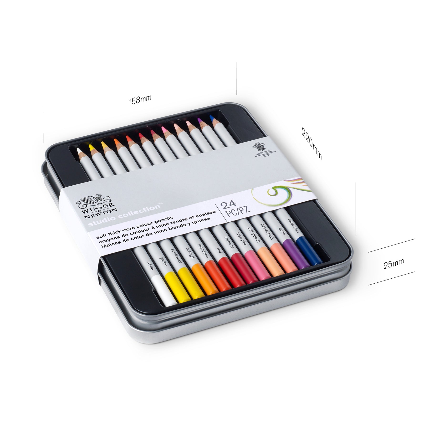 WN Studio Collection Colour Pencil Tin - 24pc