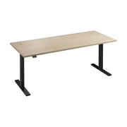 Bush Business Furniture Move 60 Series 72W x 30D Electric Height Adjustable Standing Desk in Natural Elm with Black Base - 71.02" Width x 29.37" Depth x 47.69" Height
