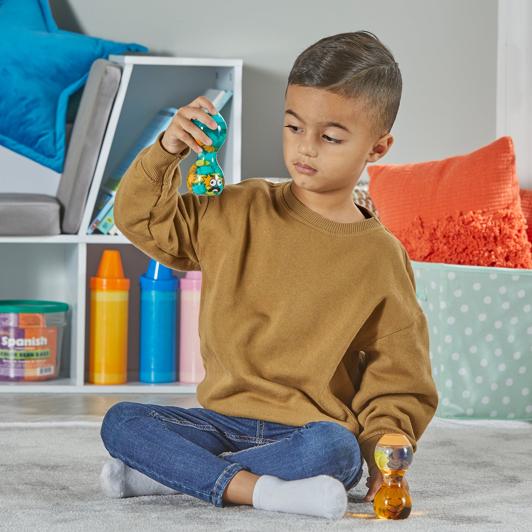 Express Your Feelings™ Sensory Bottles, Opposites: Overwhelmed and Calm