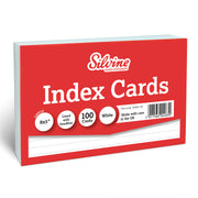 100PK INDX CRD WHT LINED W HEADLINE