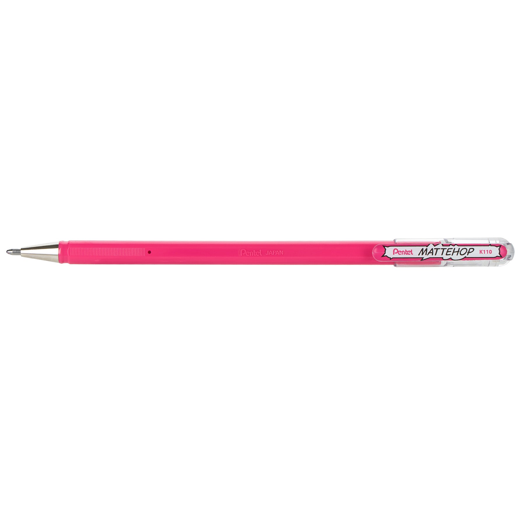Hybrid MATTEHOP Gel Roller, 1.0mm, Matte Pink Ink, Pack of 12
