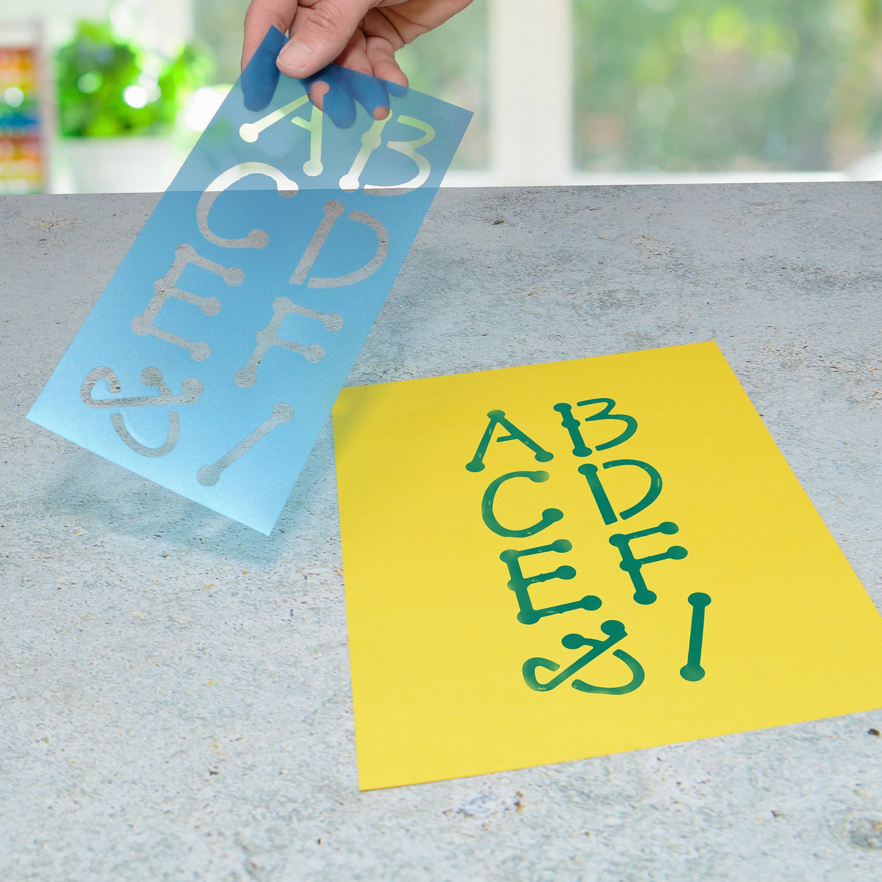 LetterCraft Reusable Plastic Stencils, Full Alphabet, Spot Font, 2-Inch