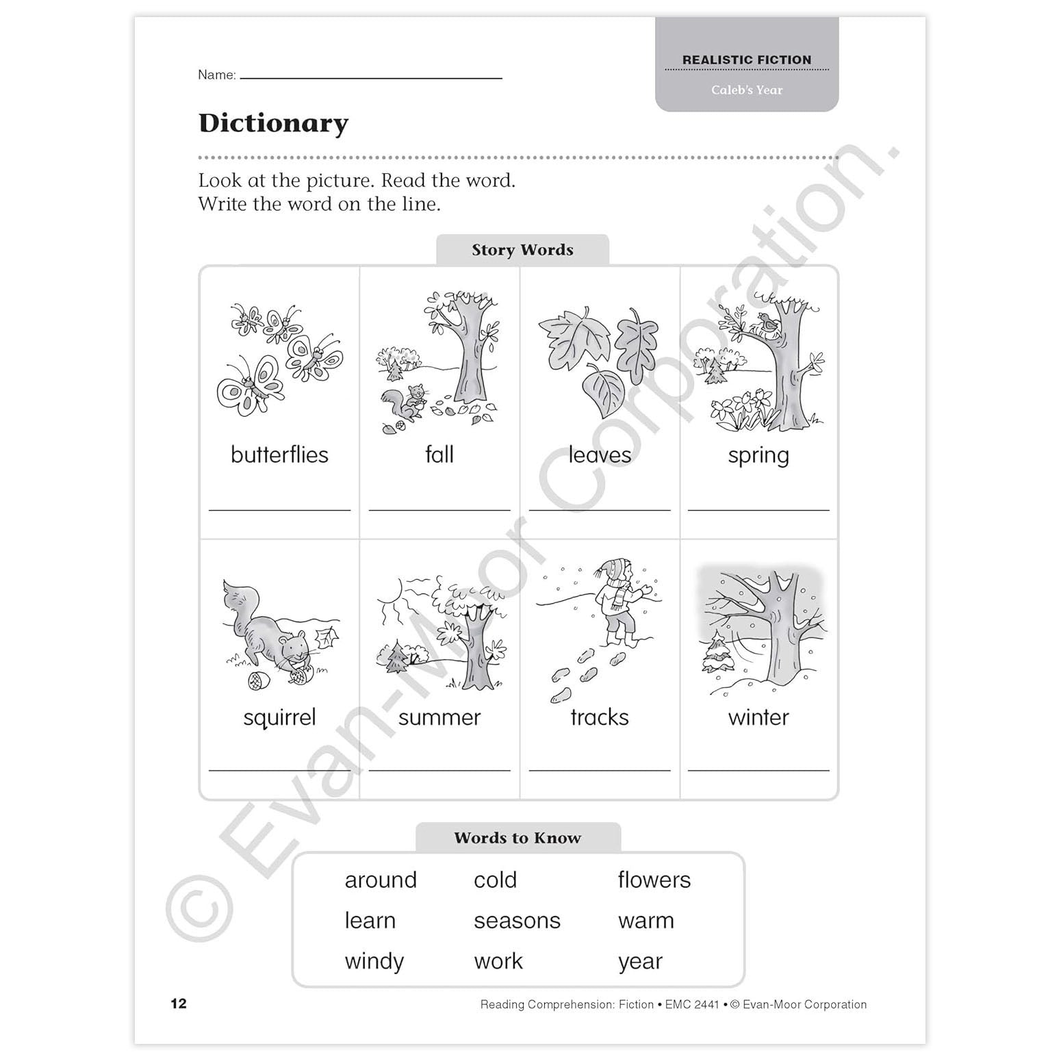 Reading Comprehension: Fiction, Grade 1