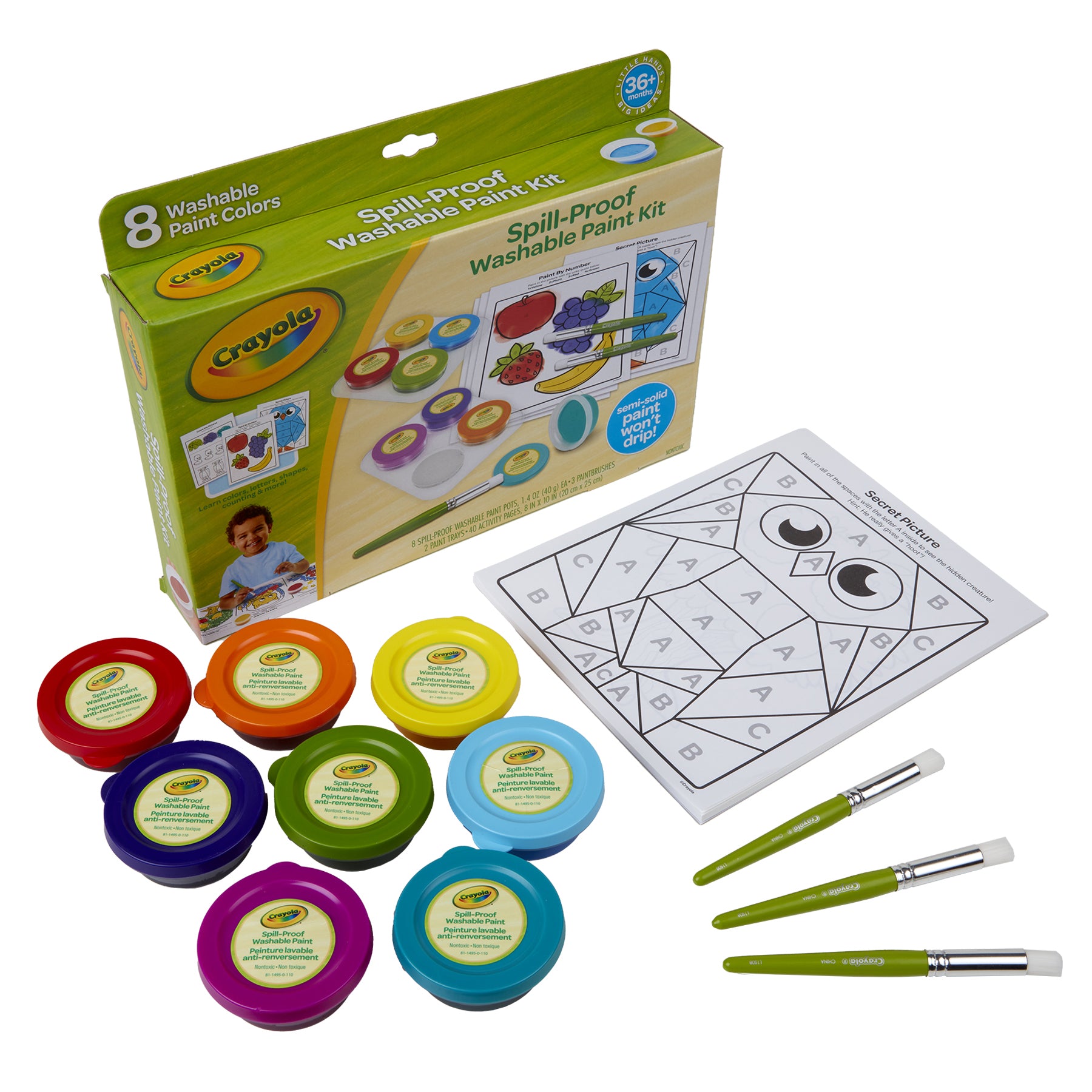 Spill-Proof Washable Paint Kit