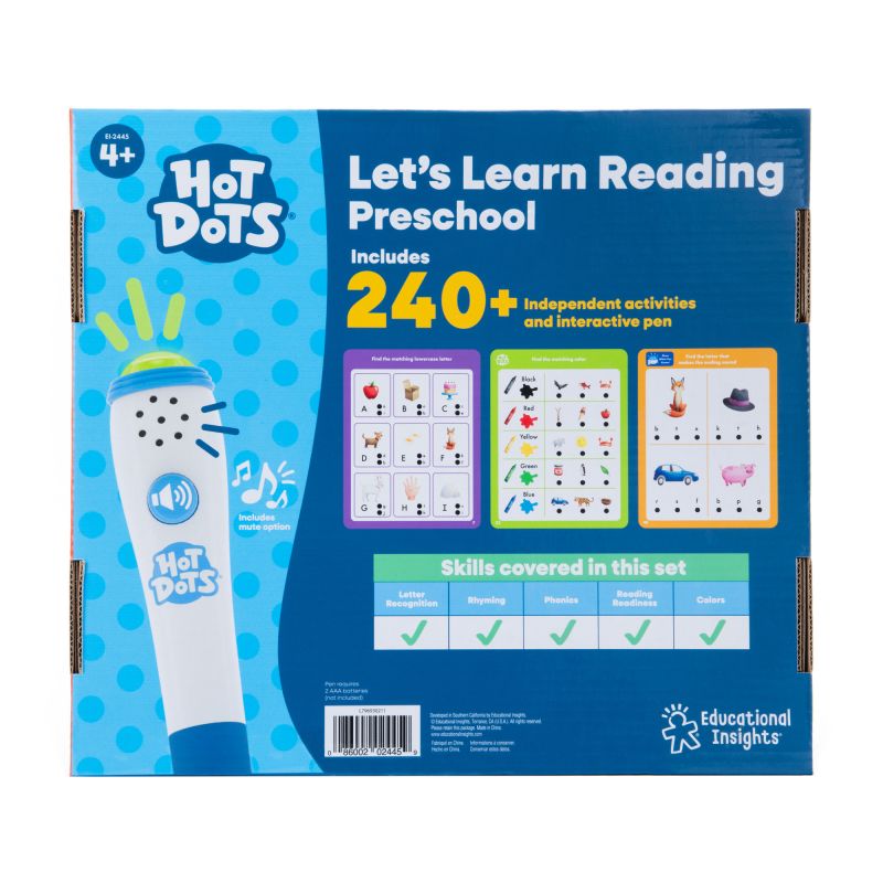Hot Dots® Let'S Learn Pre-K Reading!