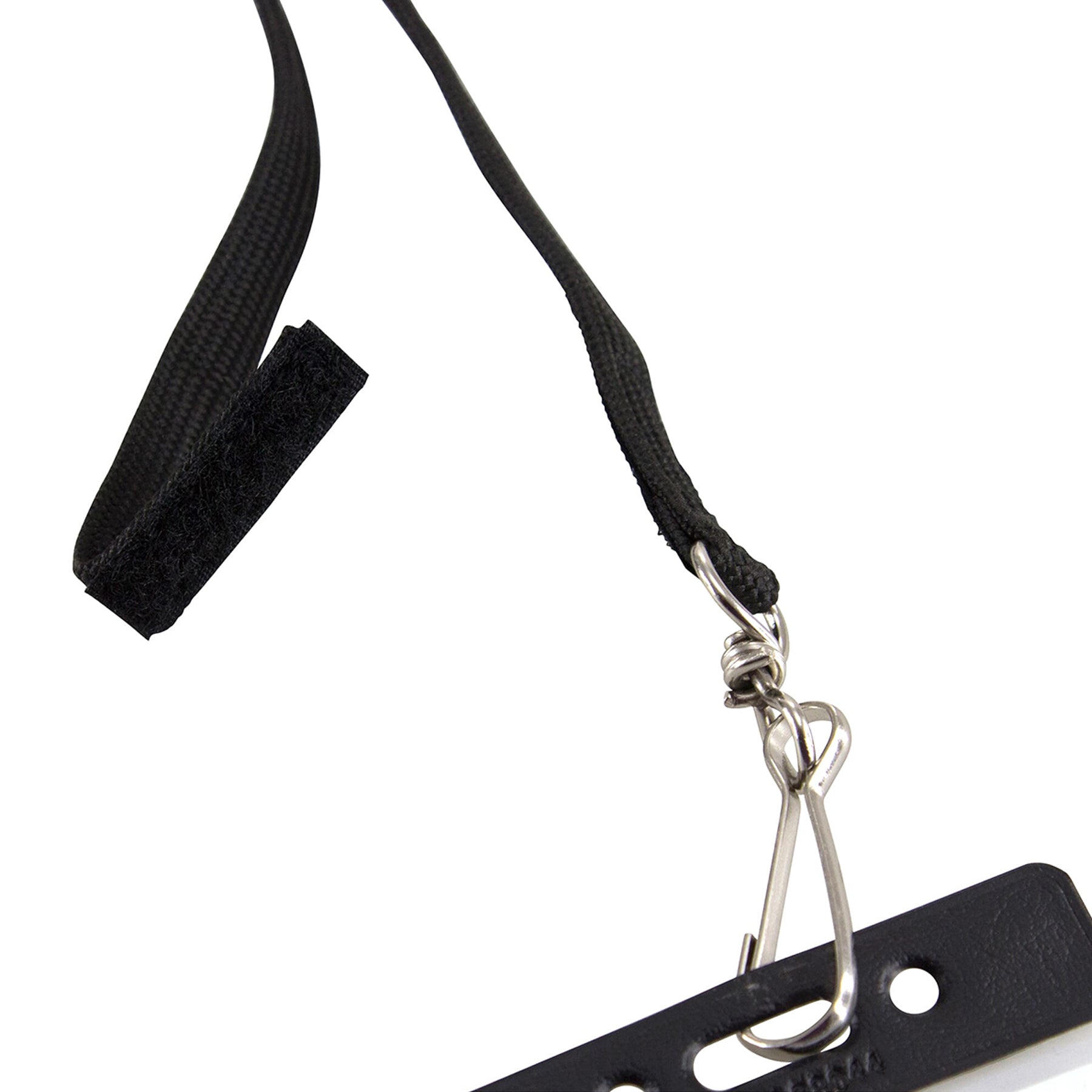 Hook & Loop Breakaway Safety Lanyard, Flat Style, Black