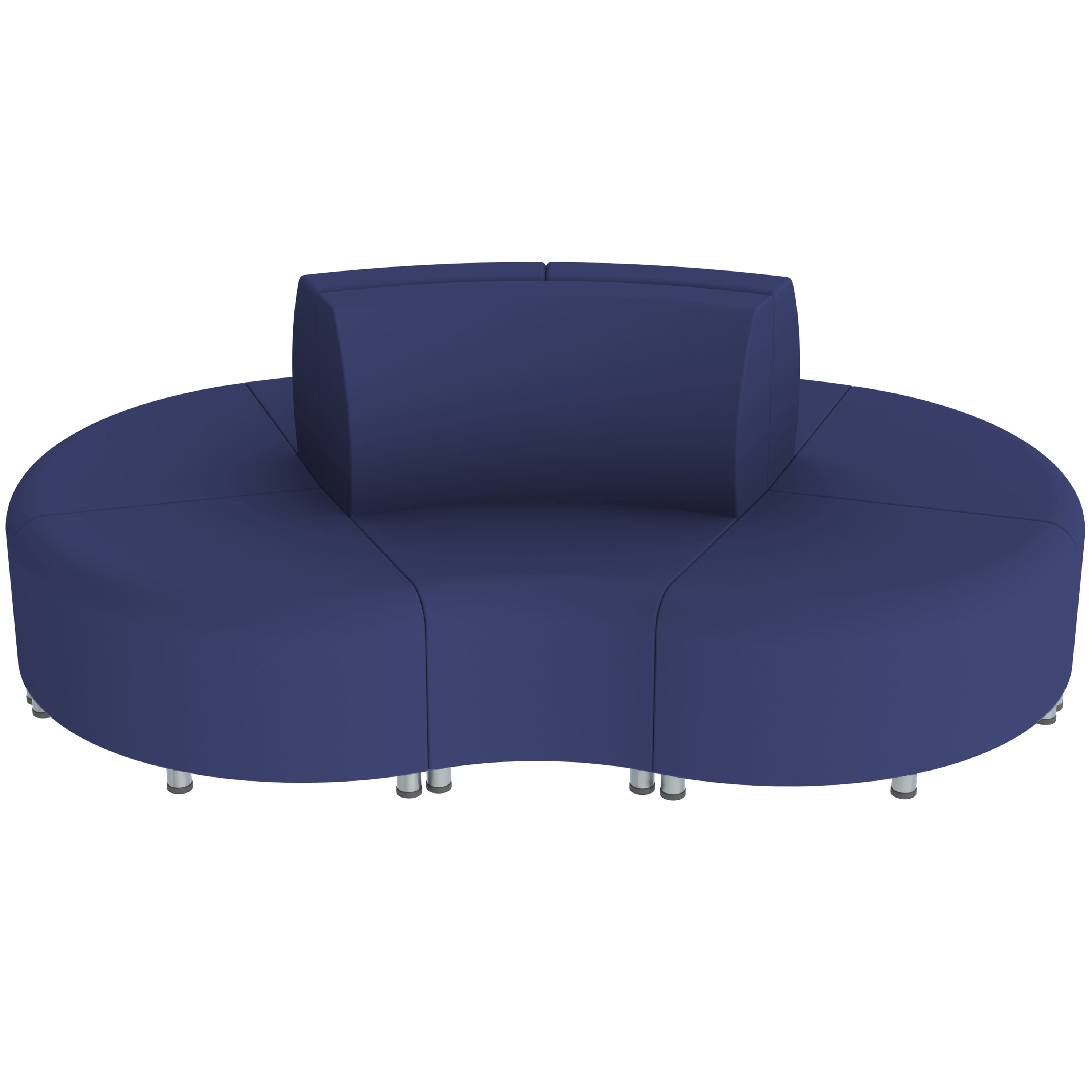 Pro Series Connect Curved Wavelet Seating, 7-Piece Set - Navy