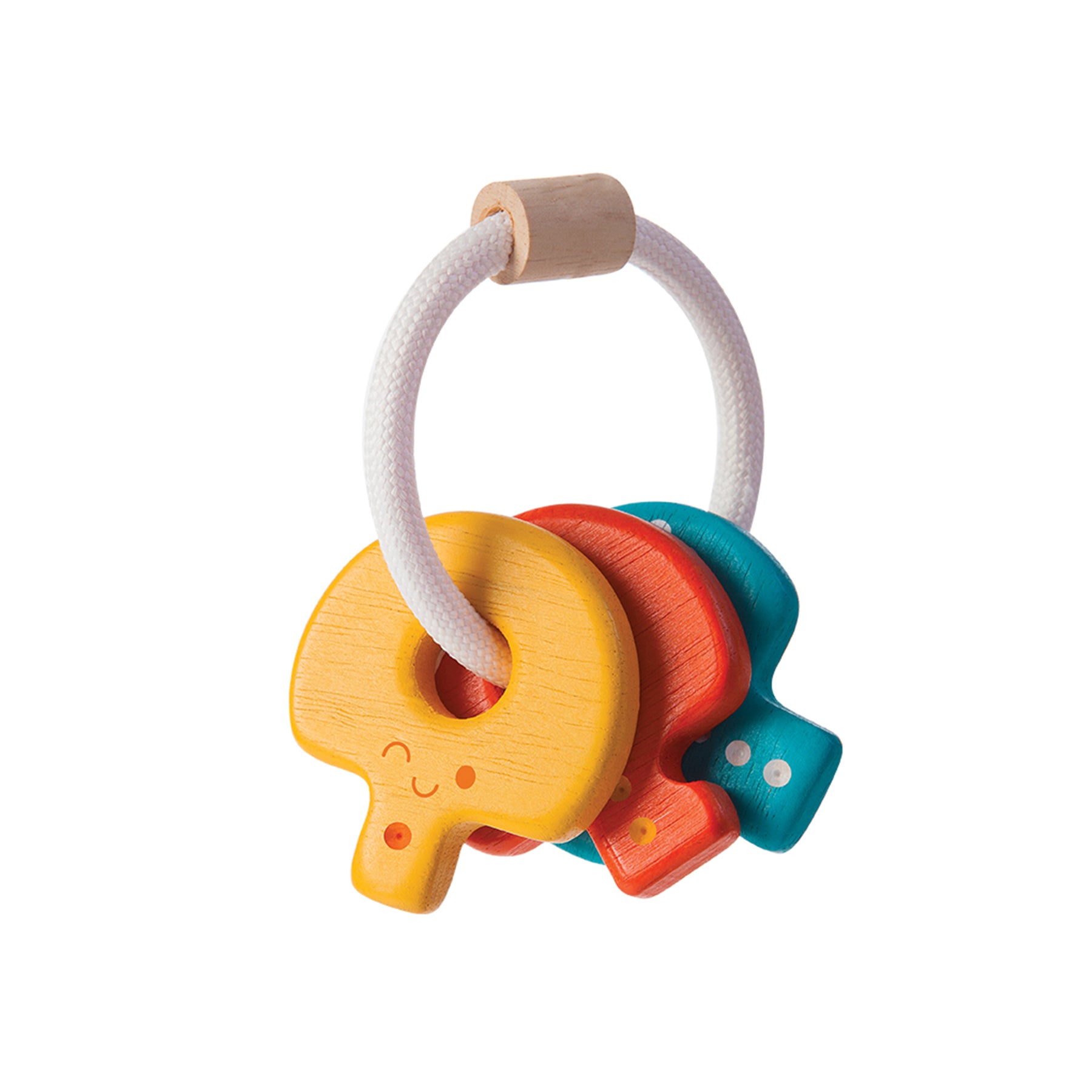 Wooden Baby Key Rattle and Teether