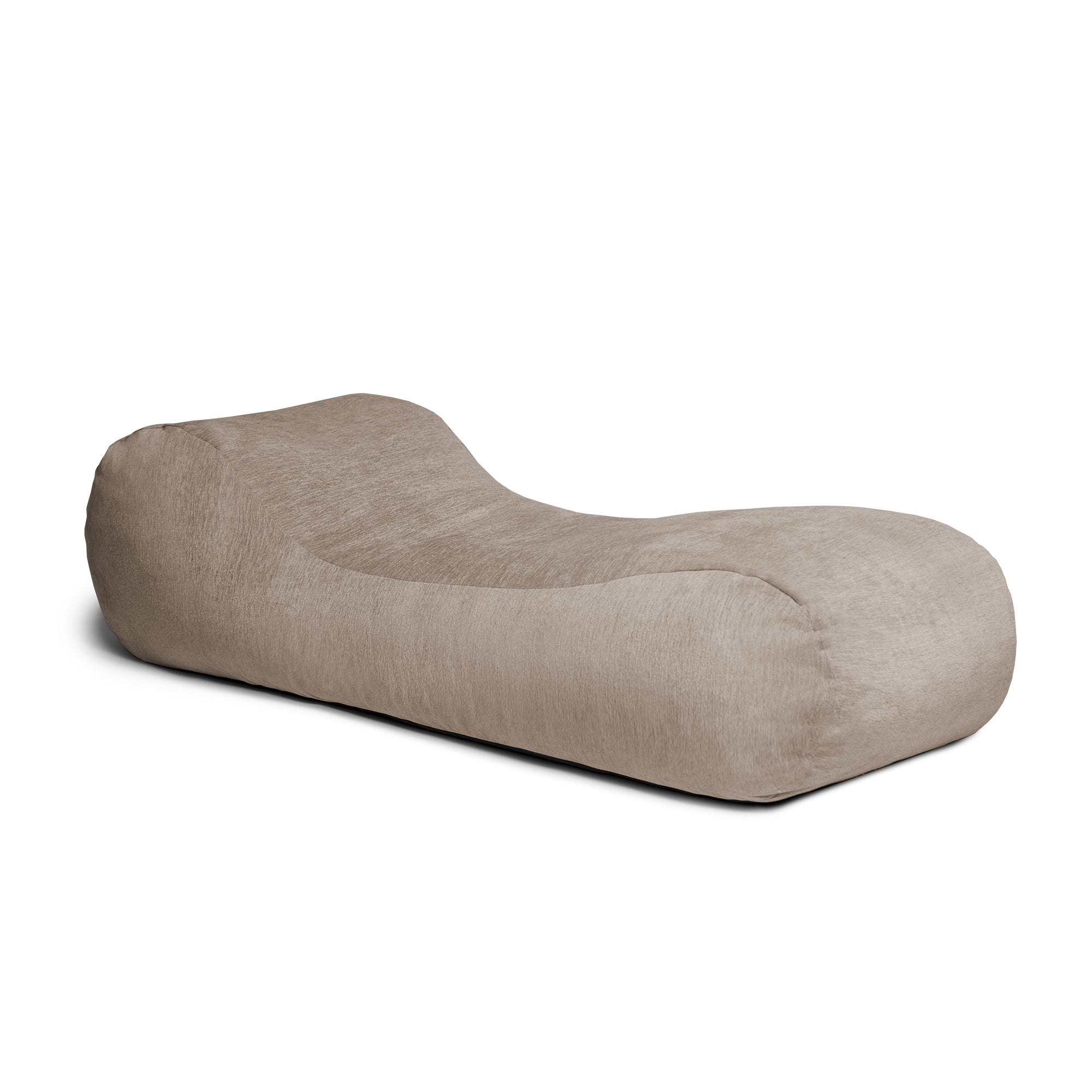 Jaxx Arlo Chaise Lounger Foam Bean Bag Chair - Premium Chenille, Beige