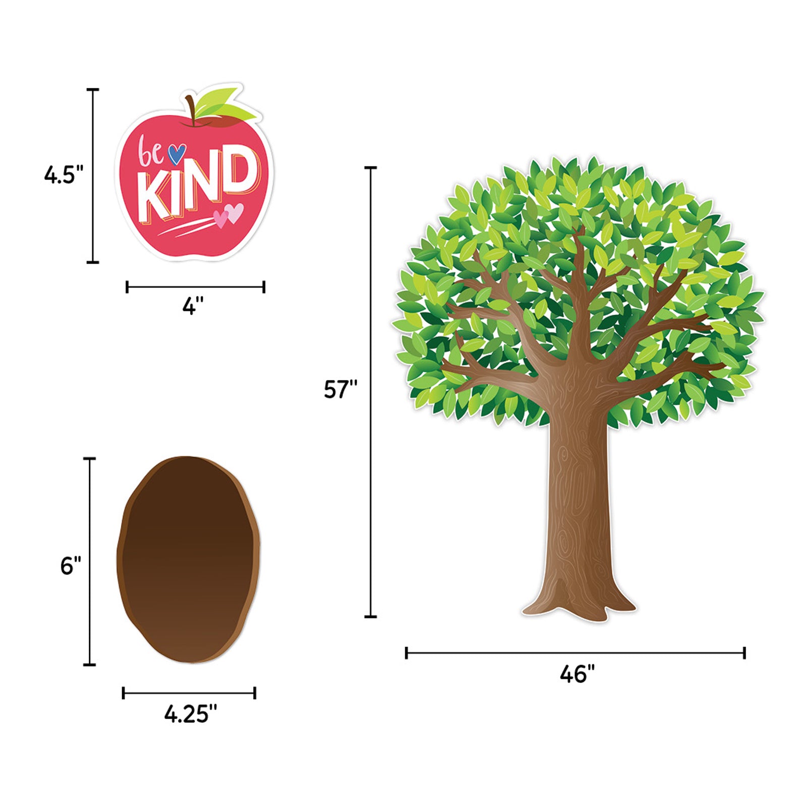 Apple Time Jumbo Tree Bulletin Board Set, 10 Pieces