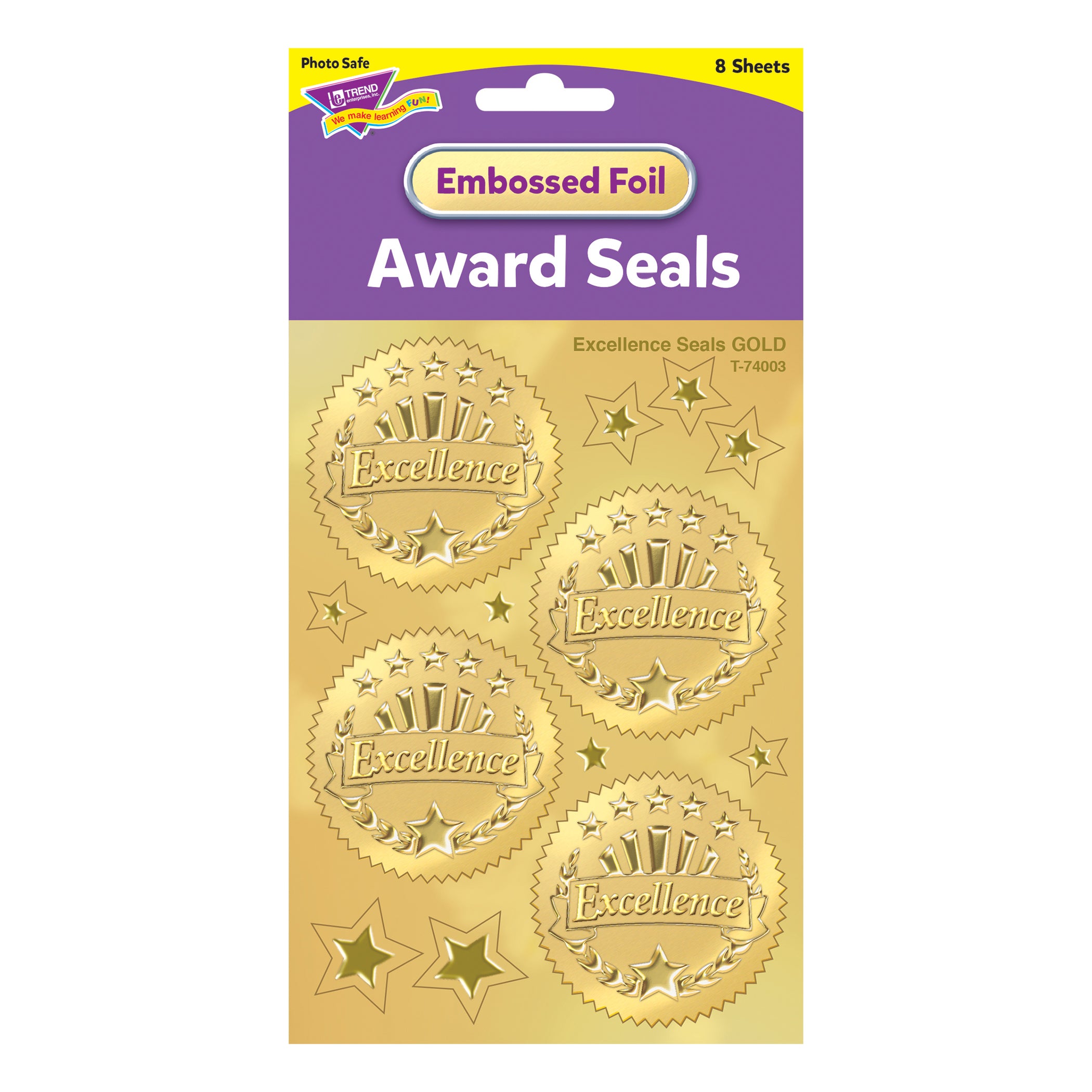 Excellence (Gold) Award Seals Stickers, 32 ct.