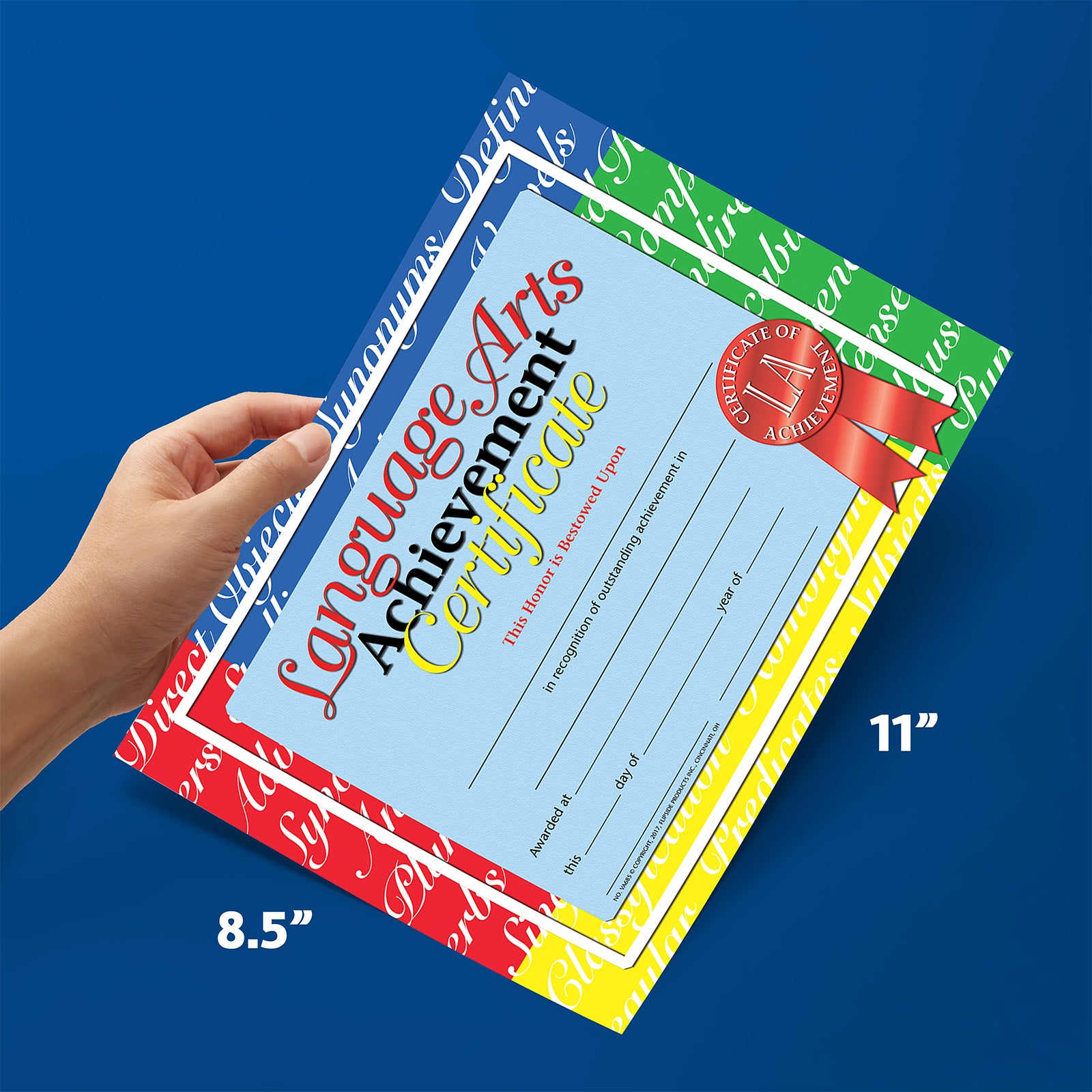 Language Arts Achievement Certificate, 8.5" x 11", Pack of 30