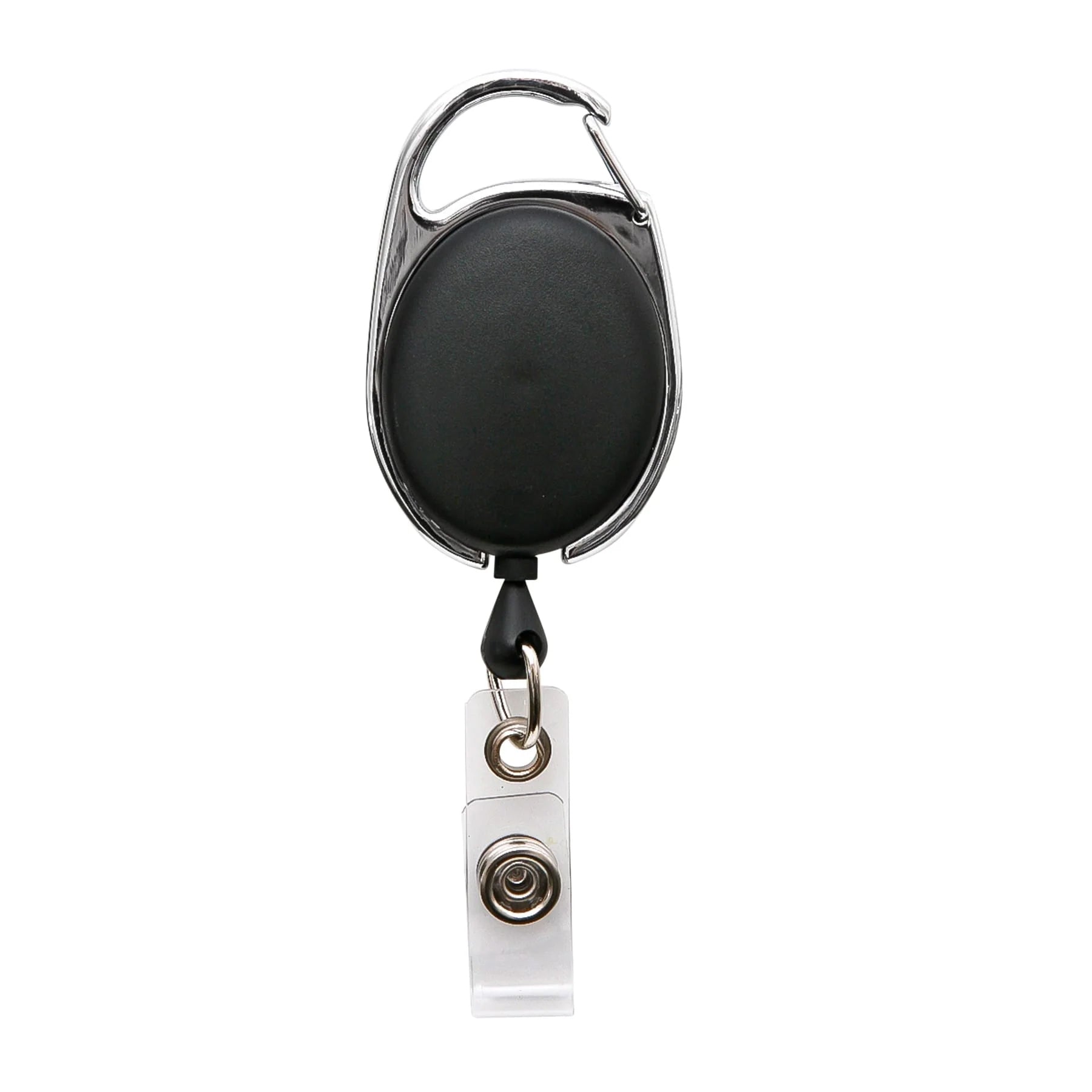 Quick Clip Oval ID Badge Reel, Black