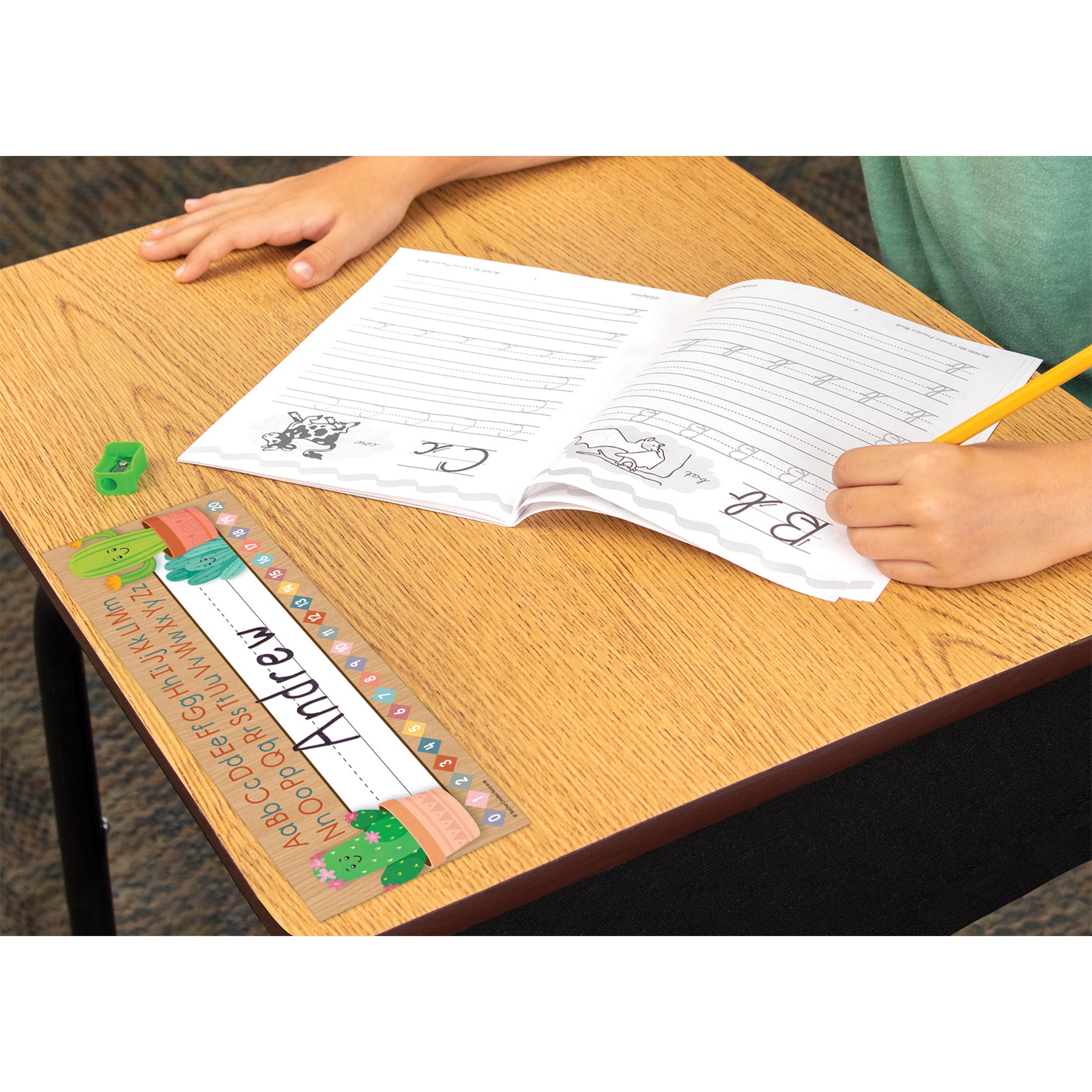 Happy Cactus Crew Flat Name Plates, Pack of 36