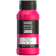 LQ BASICS Acrylic Fluid 118ml Bottle -  Fluorescent Pink