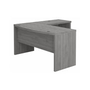 Bush Business Furniture Echo L Shaped Bow Front Desk in Modern Gray - 60" Width x 64.02" Depth x 30" Height