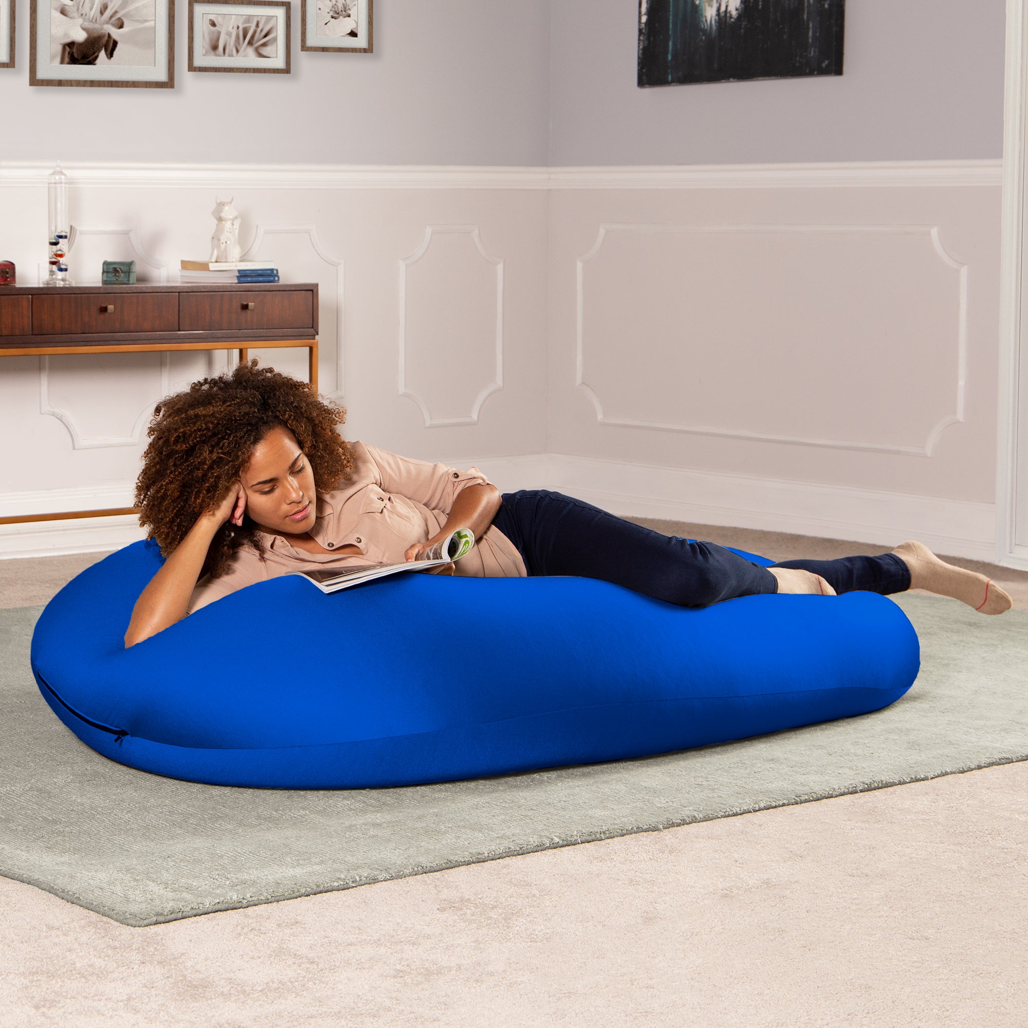 Nimbus Spandex Bean Bag Chair, Large, Royal Blue