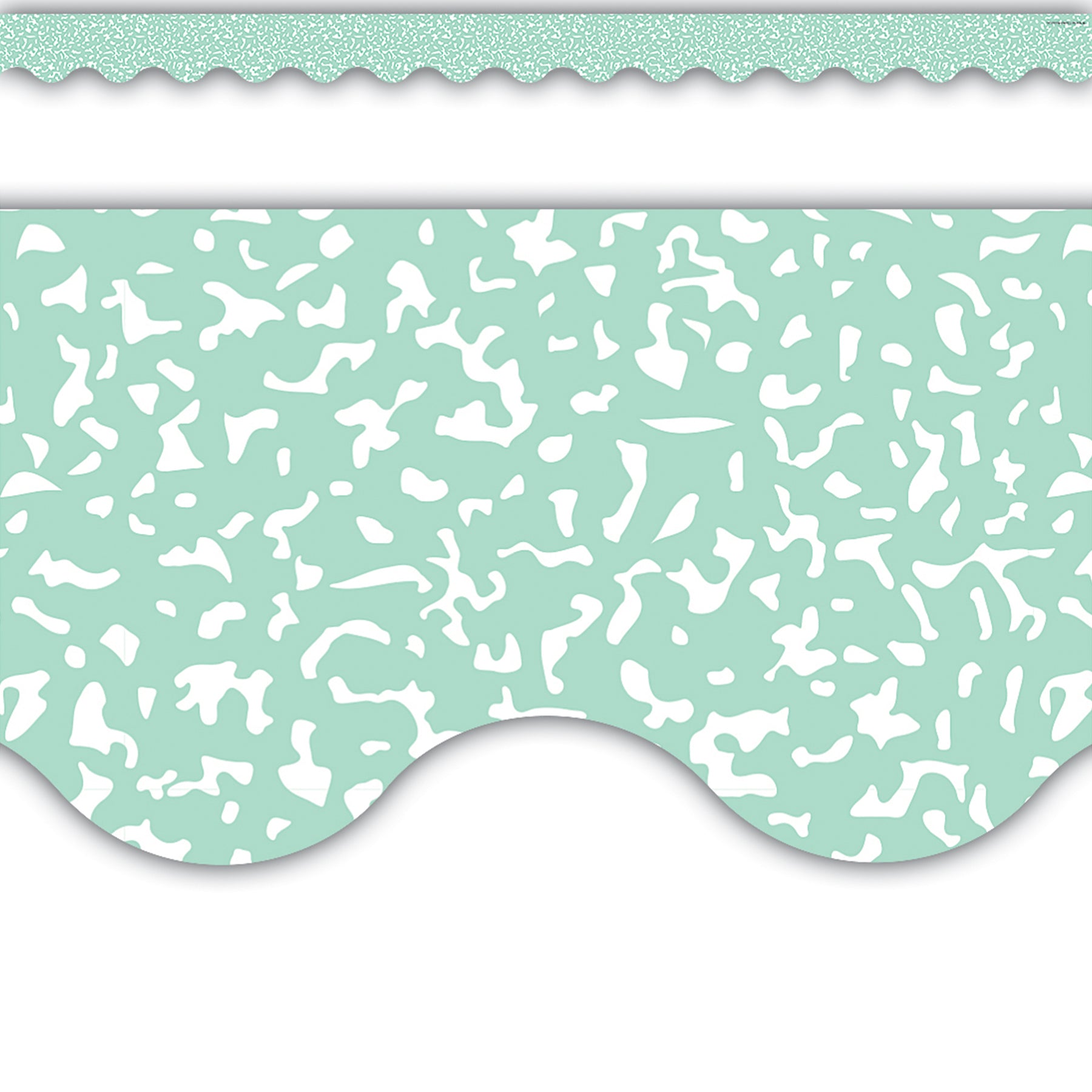 Composition Green Scalloped Border Trim, 35 Feet