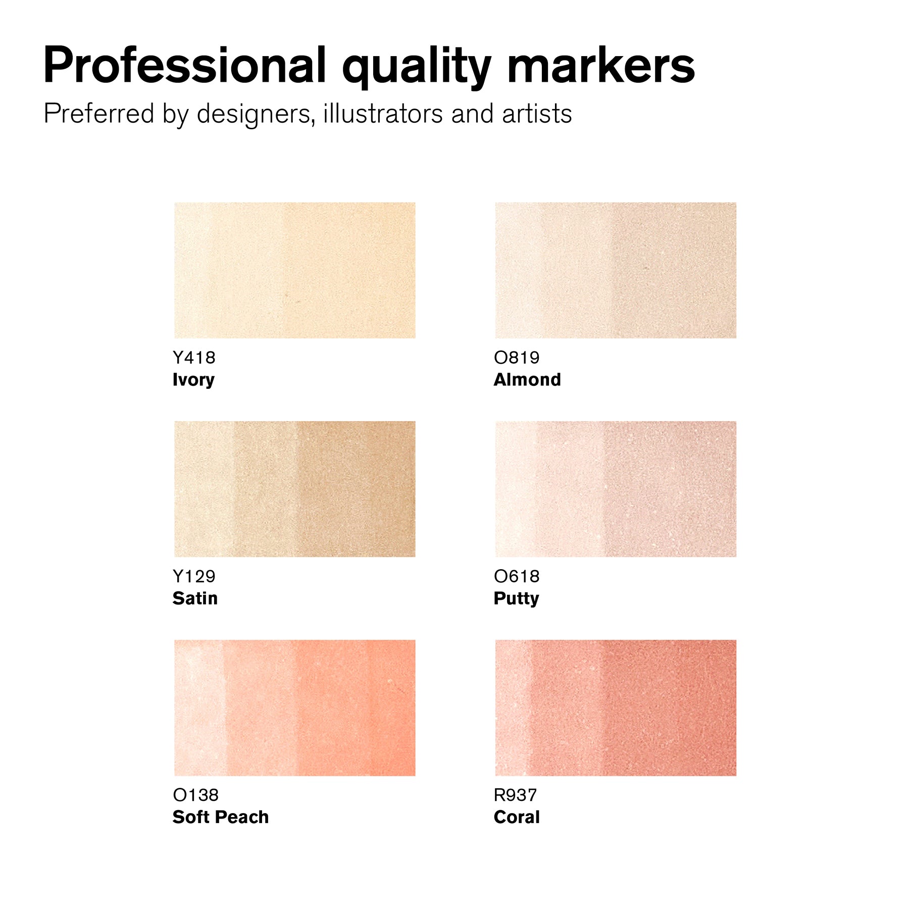 WN ProMarker 6 Skin Tones Set 1