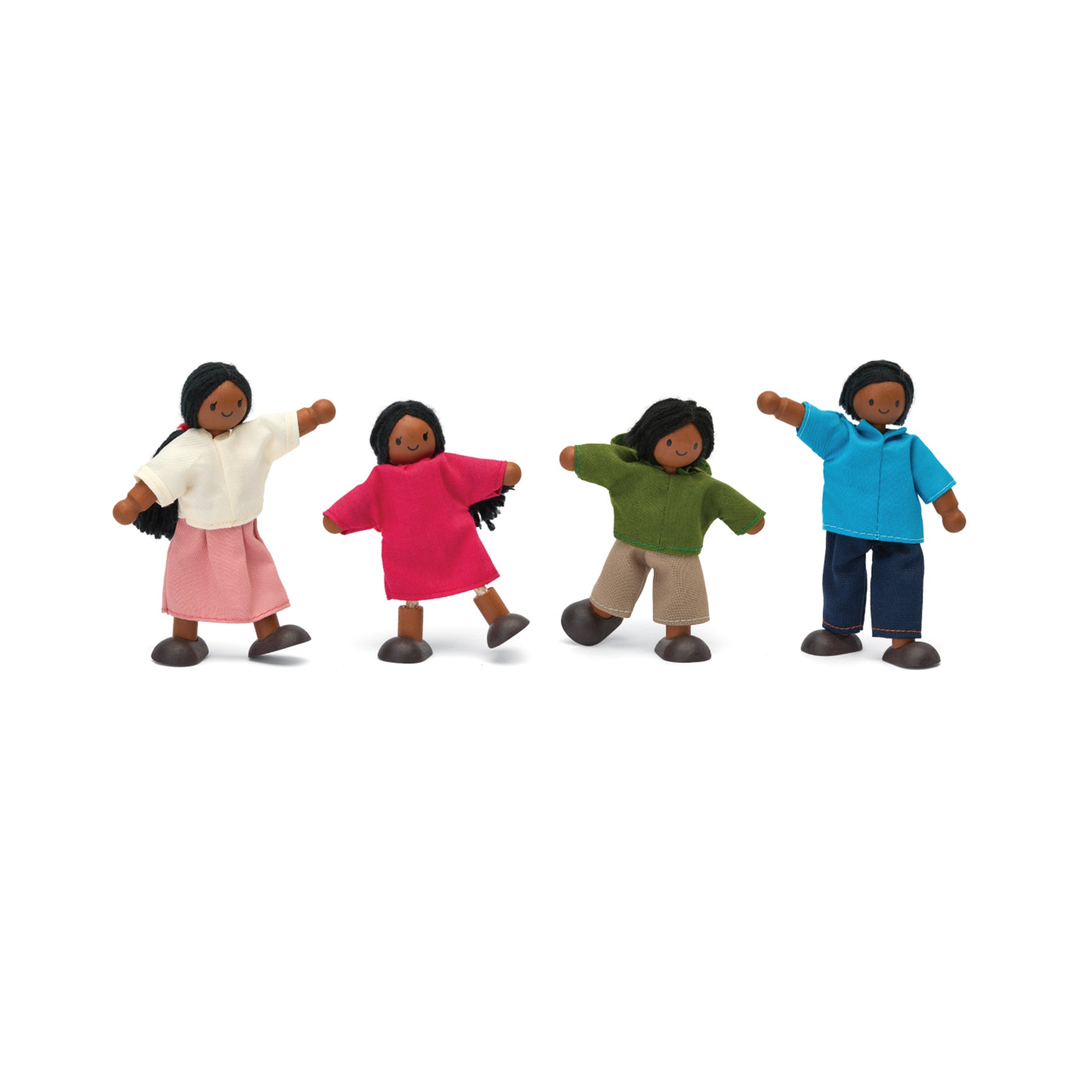 Wooden Doll Family - Medium Skin Tone