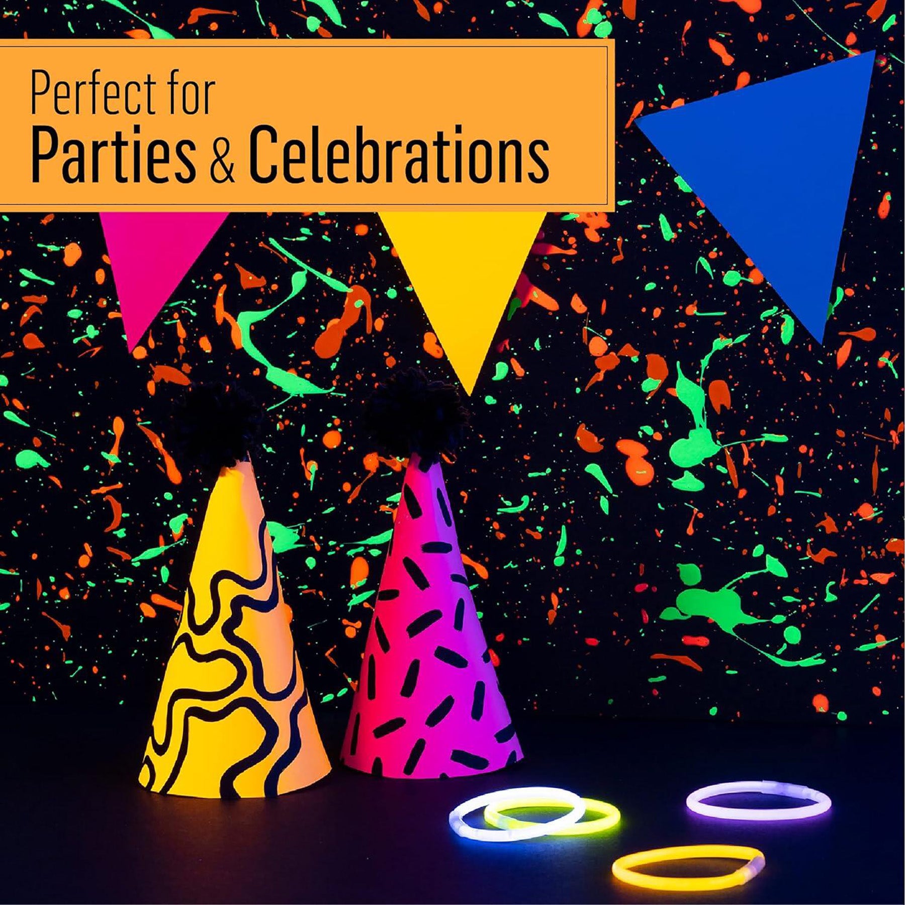 Multi-Surface Acrylic Paint Set, 2oz., Neon Blacklight, 4-Piece Set