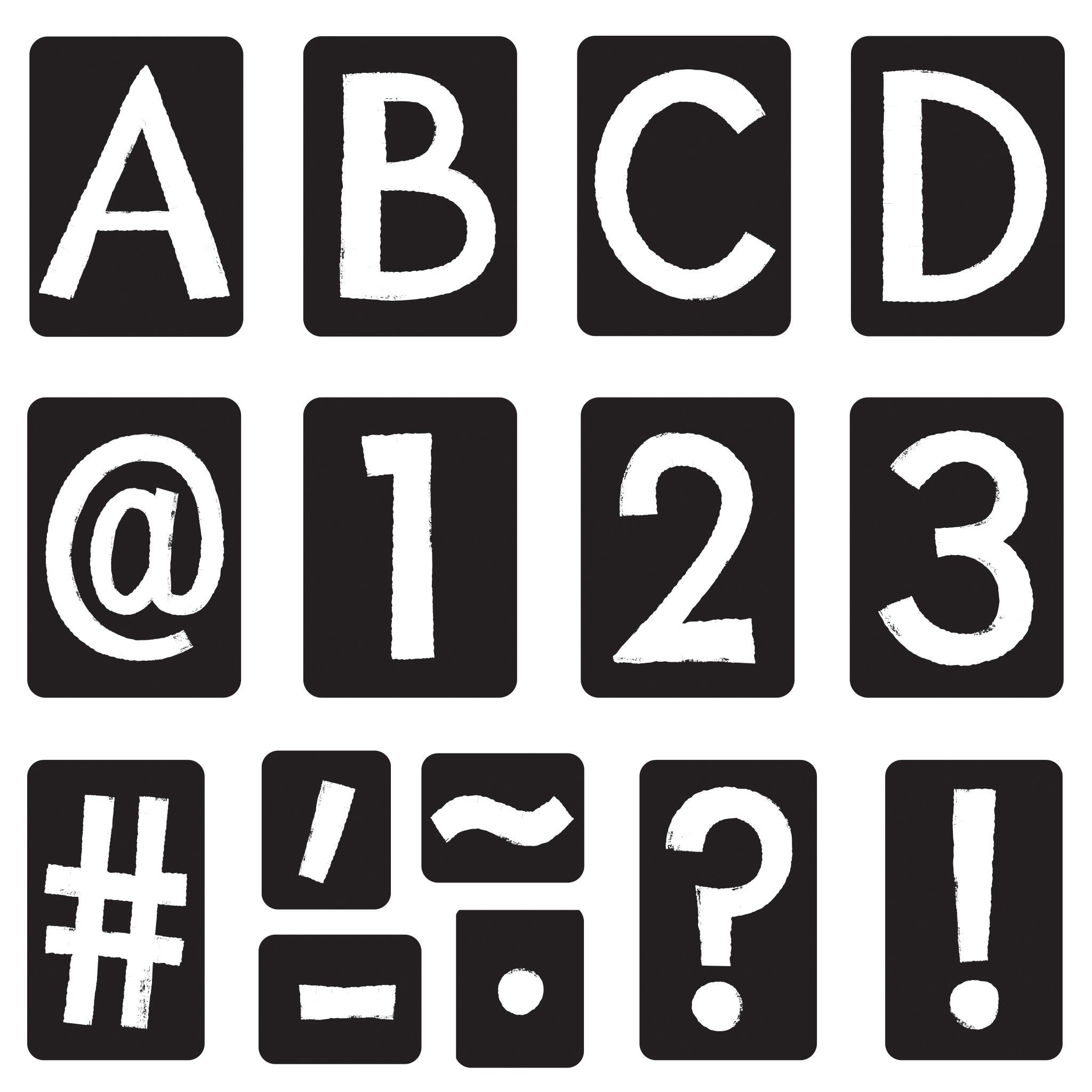 Black 4" Tiles Uppercase Ready Letters®, 150 Pieces