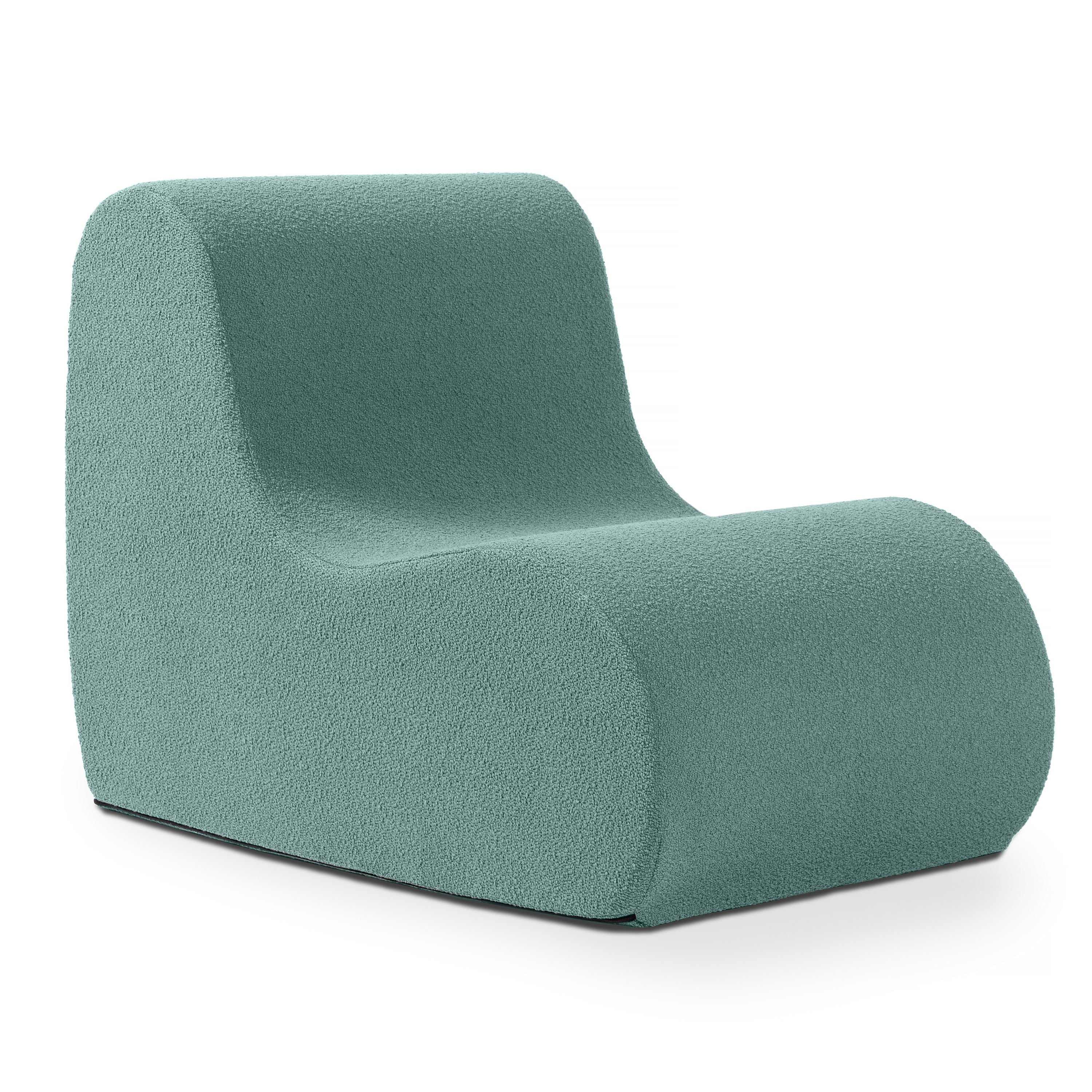 Jaxx Uptown Modern Armless Accent Chair, Boucle Terra Cotta