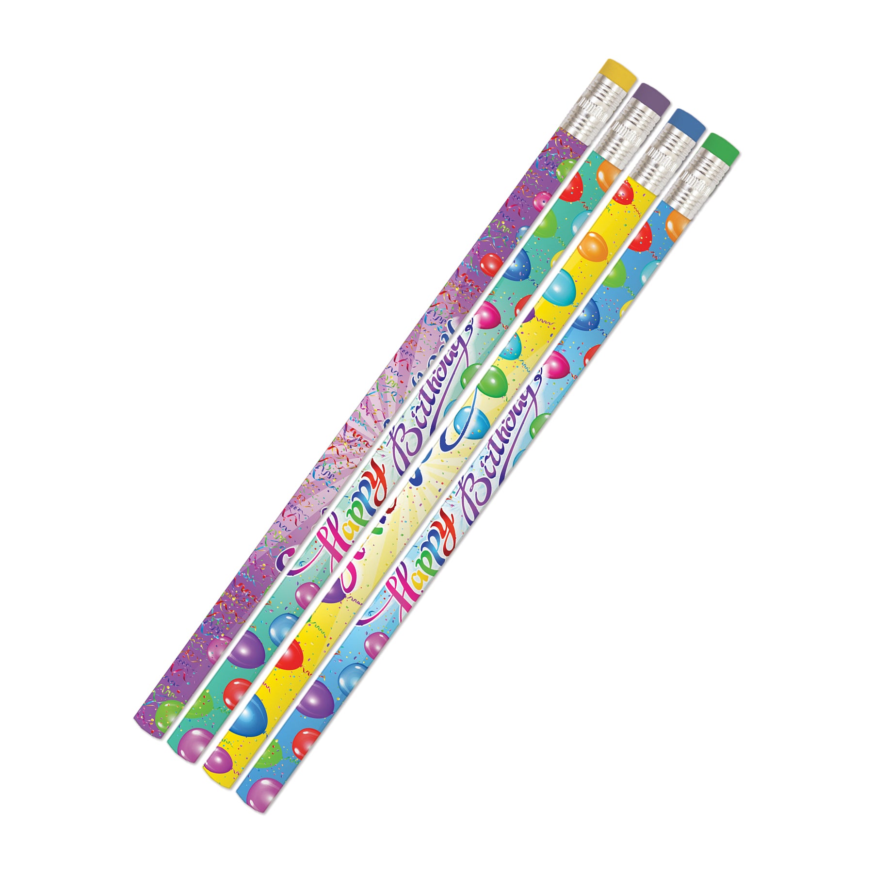 Happy Birthday Rainbow Pencil, Pack of 12