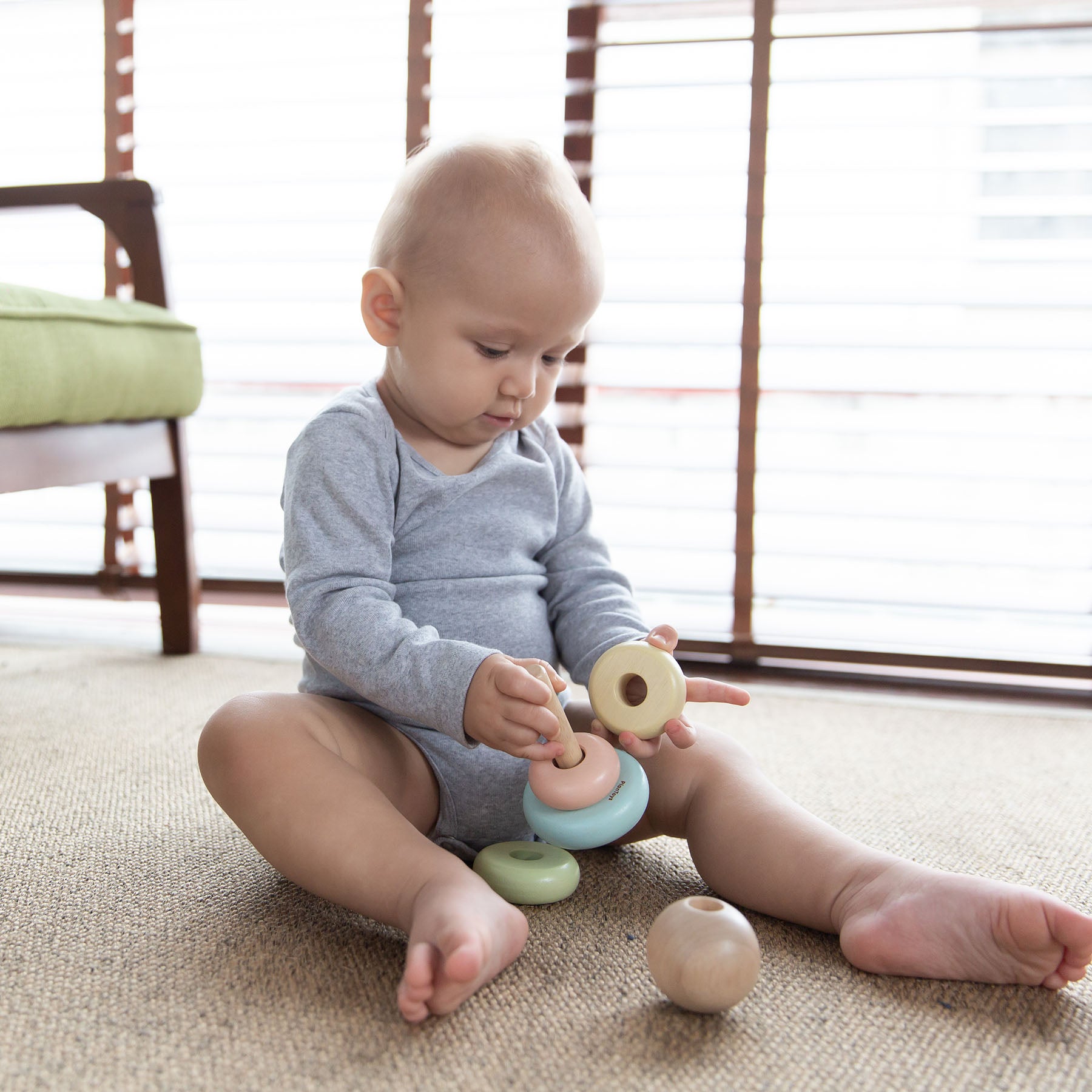 First Stacking Ring Baby Toy - Pastel