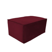 Overstuffed 36" x 24" Rectangle Microfiber Ottoman, 16" Height - Bordeaux