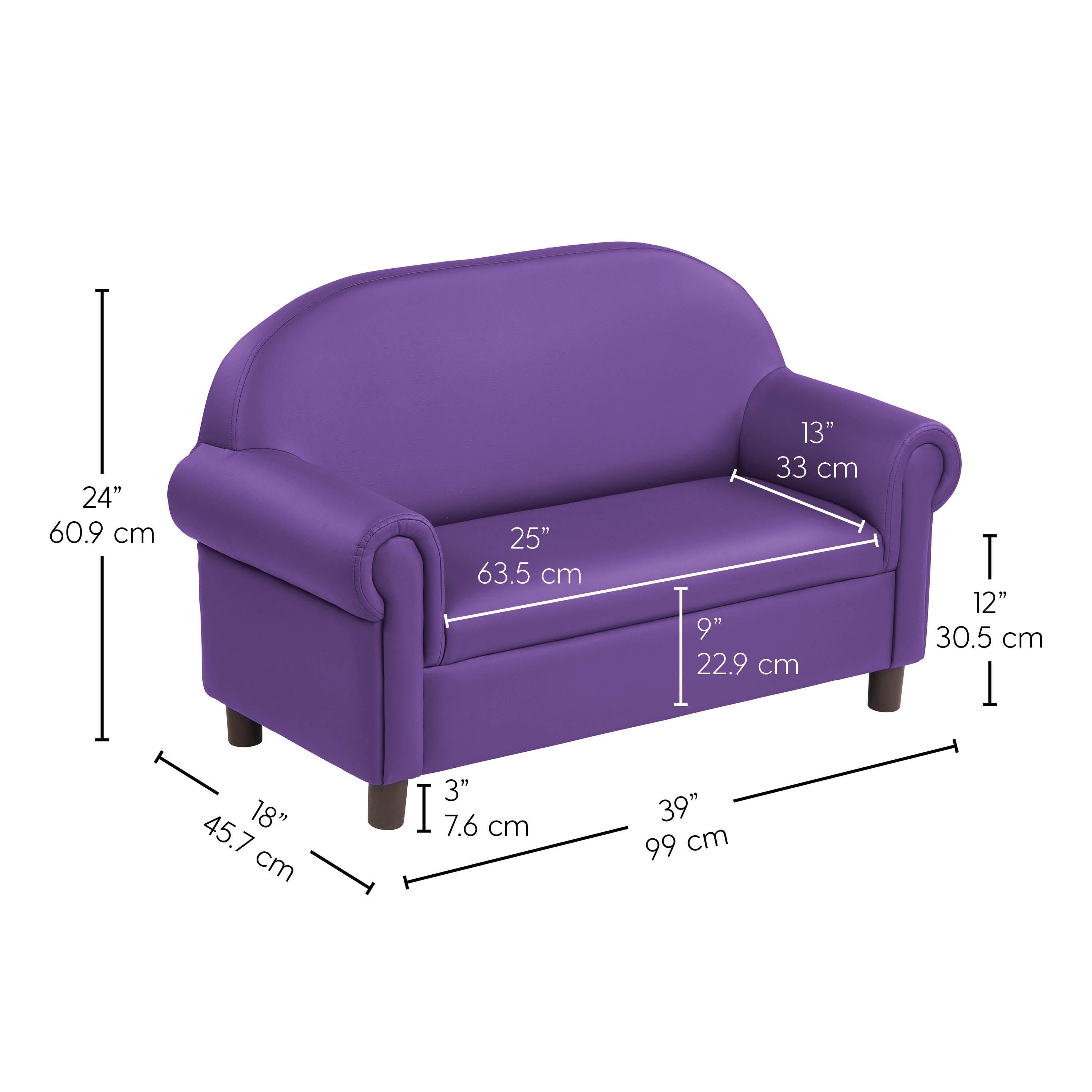 Little Lux Preschool Sofa - Purple
