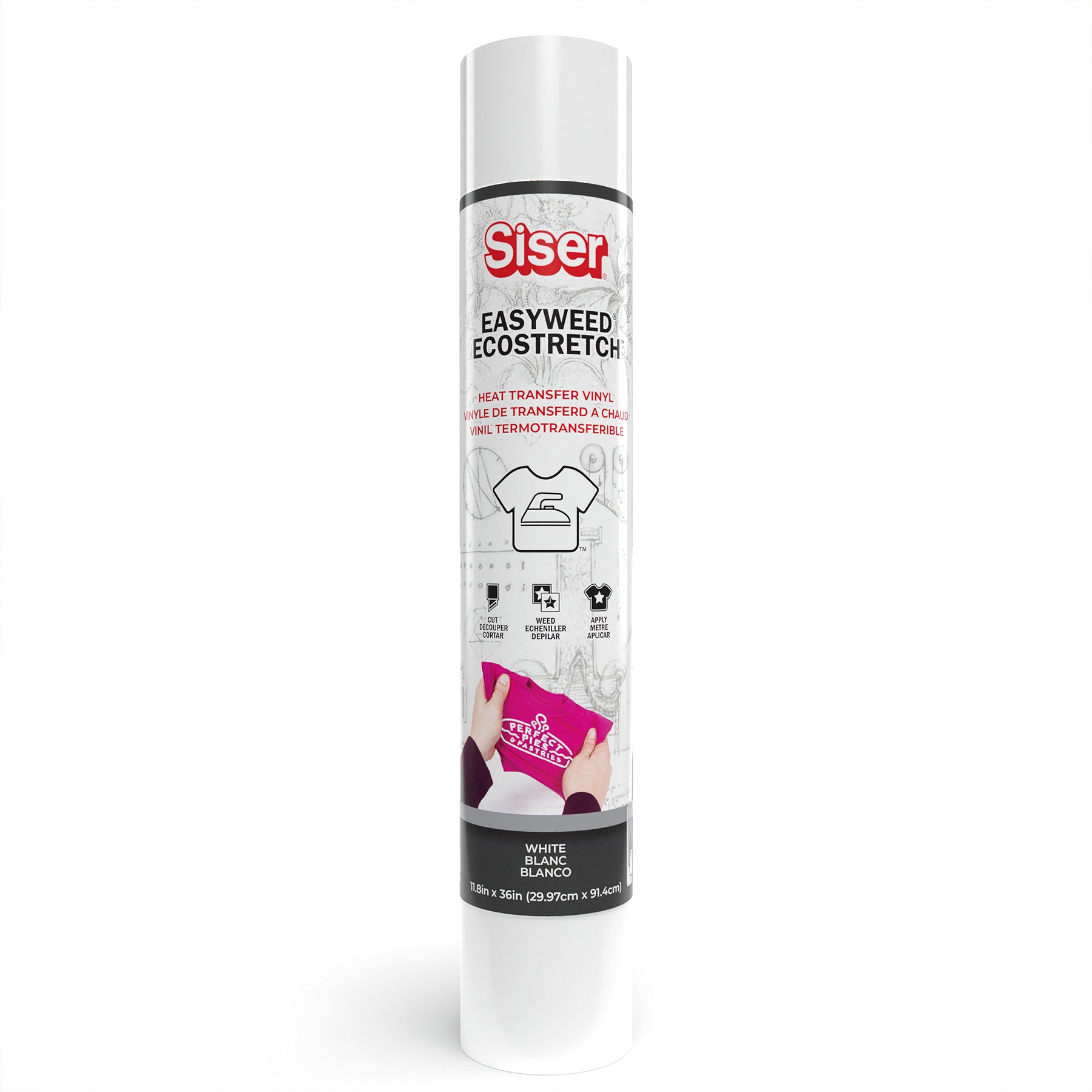 Easyweed Ecostretch HTV Heat Transfer Vinyl, 36", White