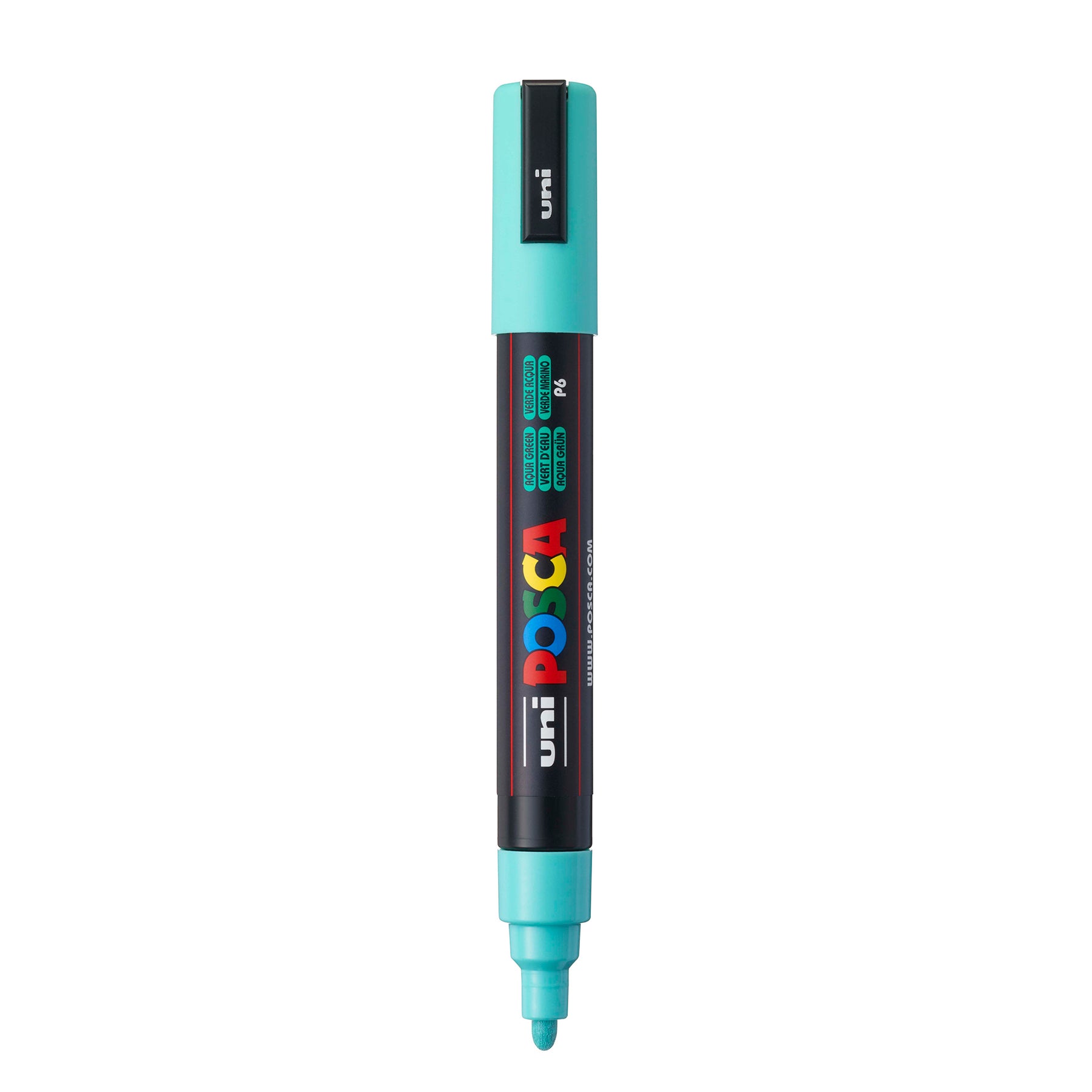 uni® POSCA PC-5M Water-Based Paint Markers, Reversible Medium Tip (1.8-2.5mm), Aqua Green