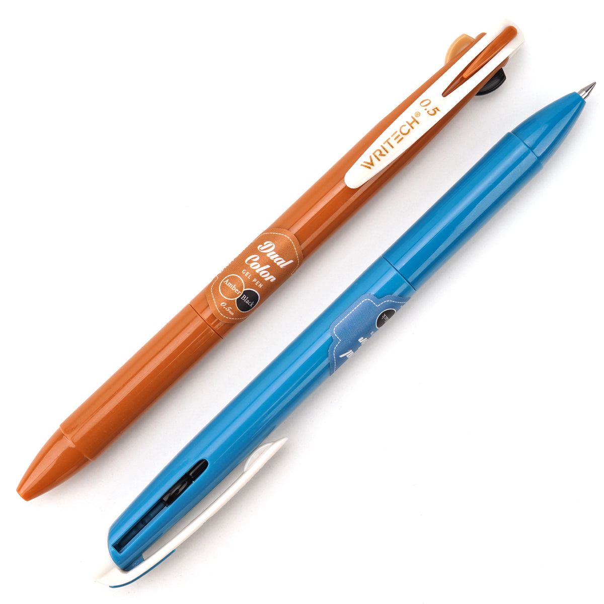 4PK VNTG DUAL COLOR RETRACT GEL PEN