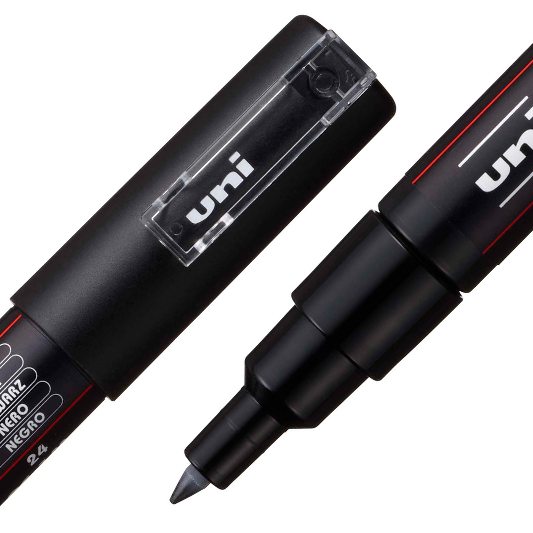 uni® POSCA PC-1M Water-Based Paint Markers, Extra Fine Tip (0.7mm), Black