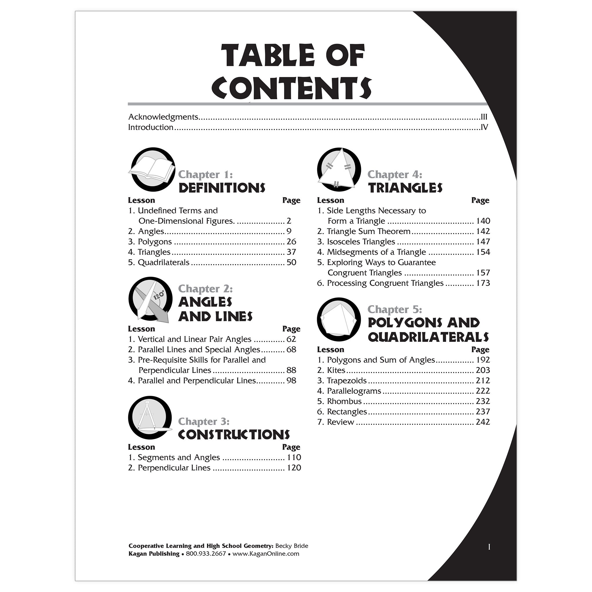 Cooperative Learning & Geometry High School Activities Book, Grade 8-12