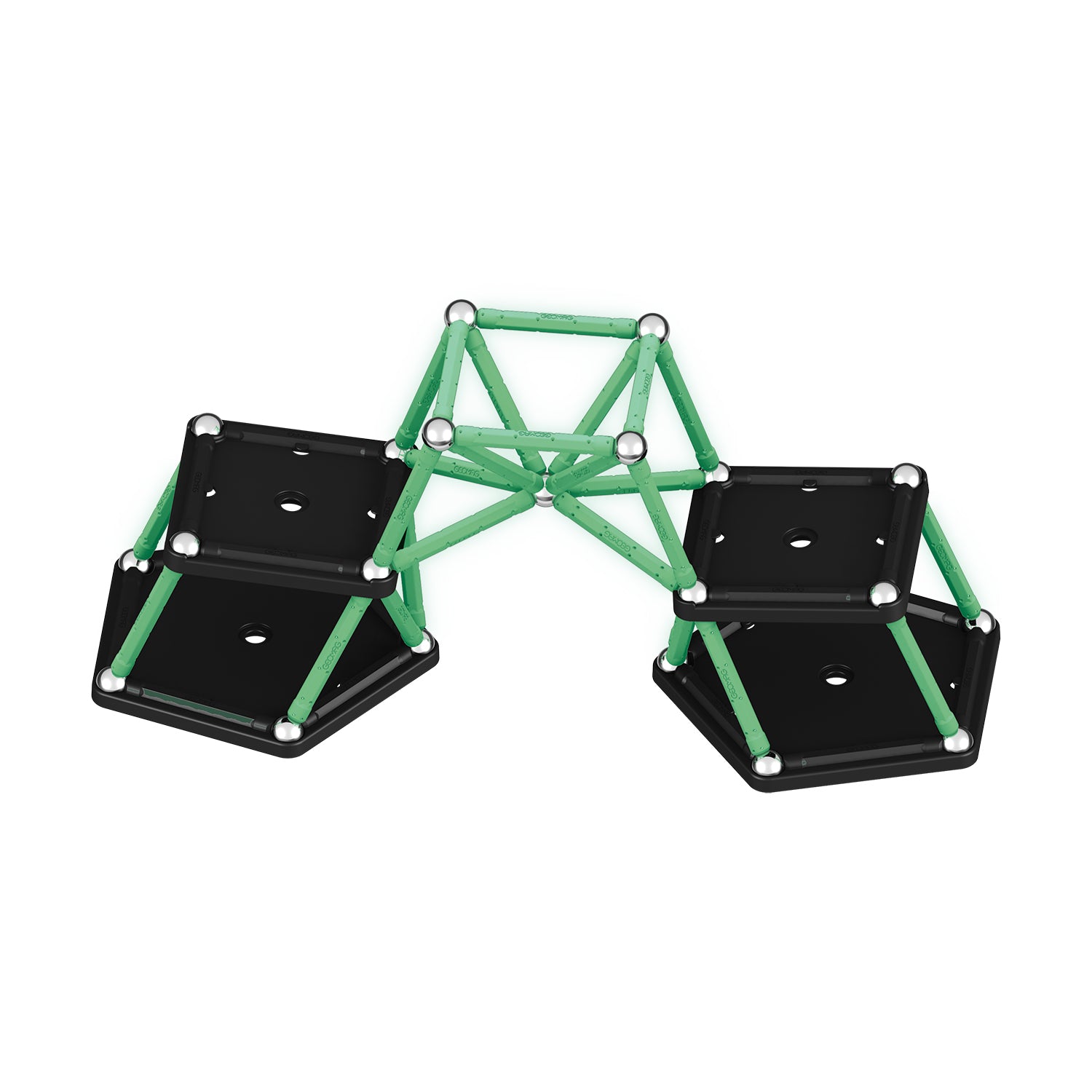 Geomag™ Glow in the Dark Magnetic Building Blocks Set, 60 Pieces