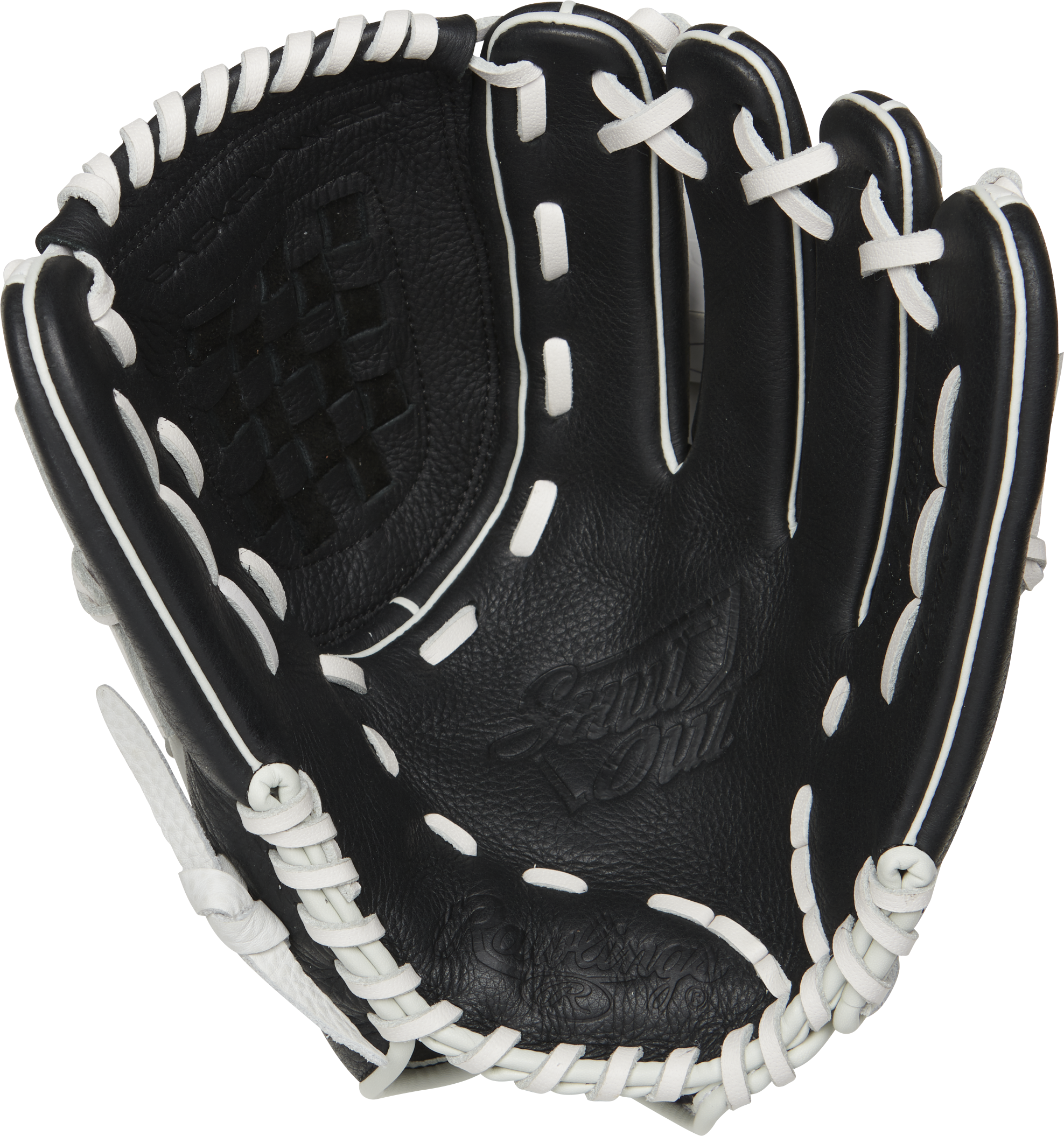 Rawlings Shut Out Series 12-Inch Softball Glove  - Right Hand Thrower - Black/White