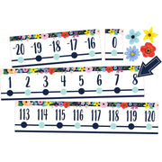 Wildflowers Number Line (-20 to +120) Bulletin Board Set, 24 Pieces