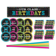 Chalkboard Brights Our Class Birthdays Mini Bulletin Board